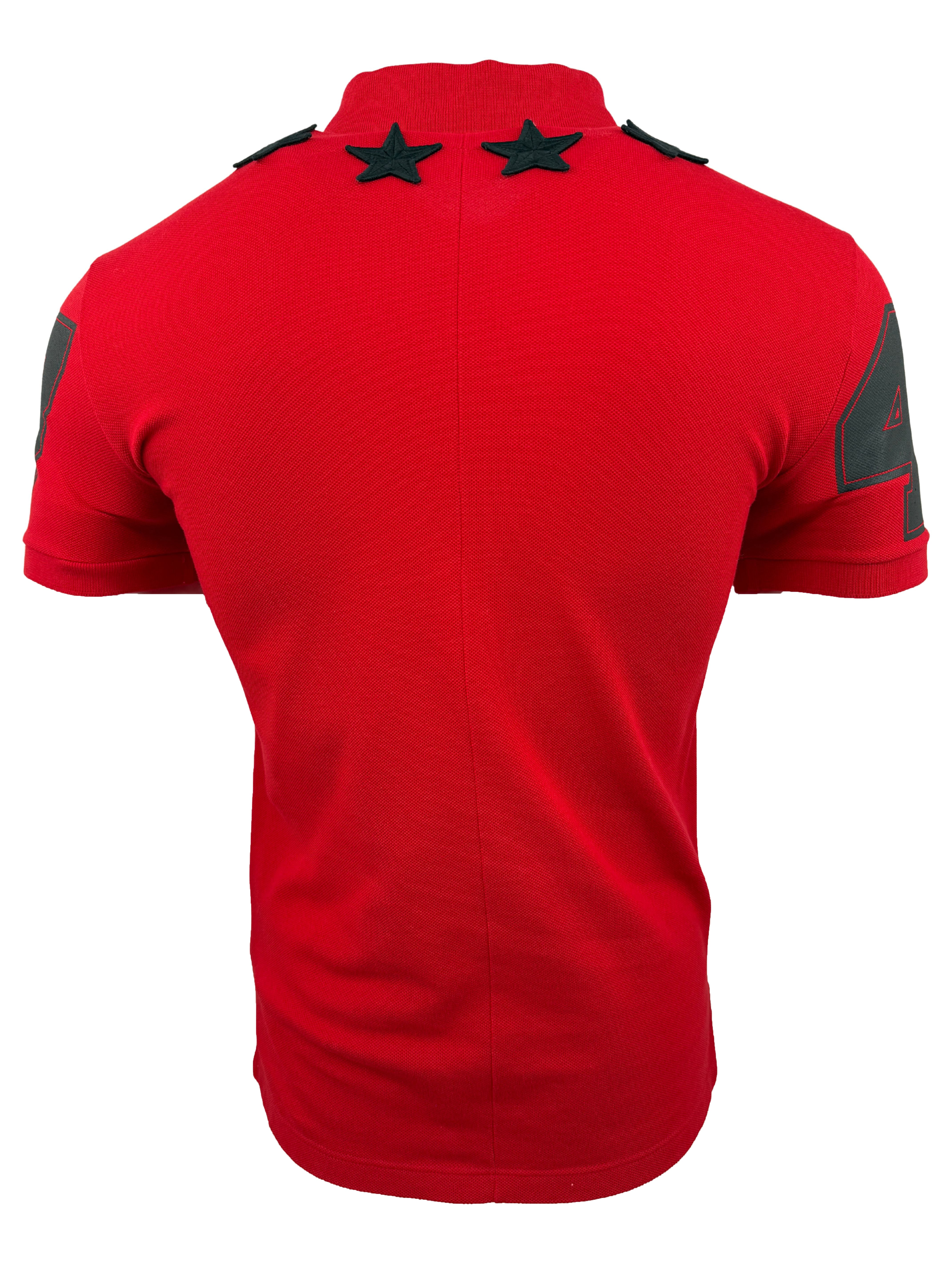 Givenchy Star Applique Polo Shirt - Red Givenchy