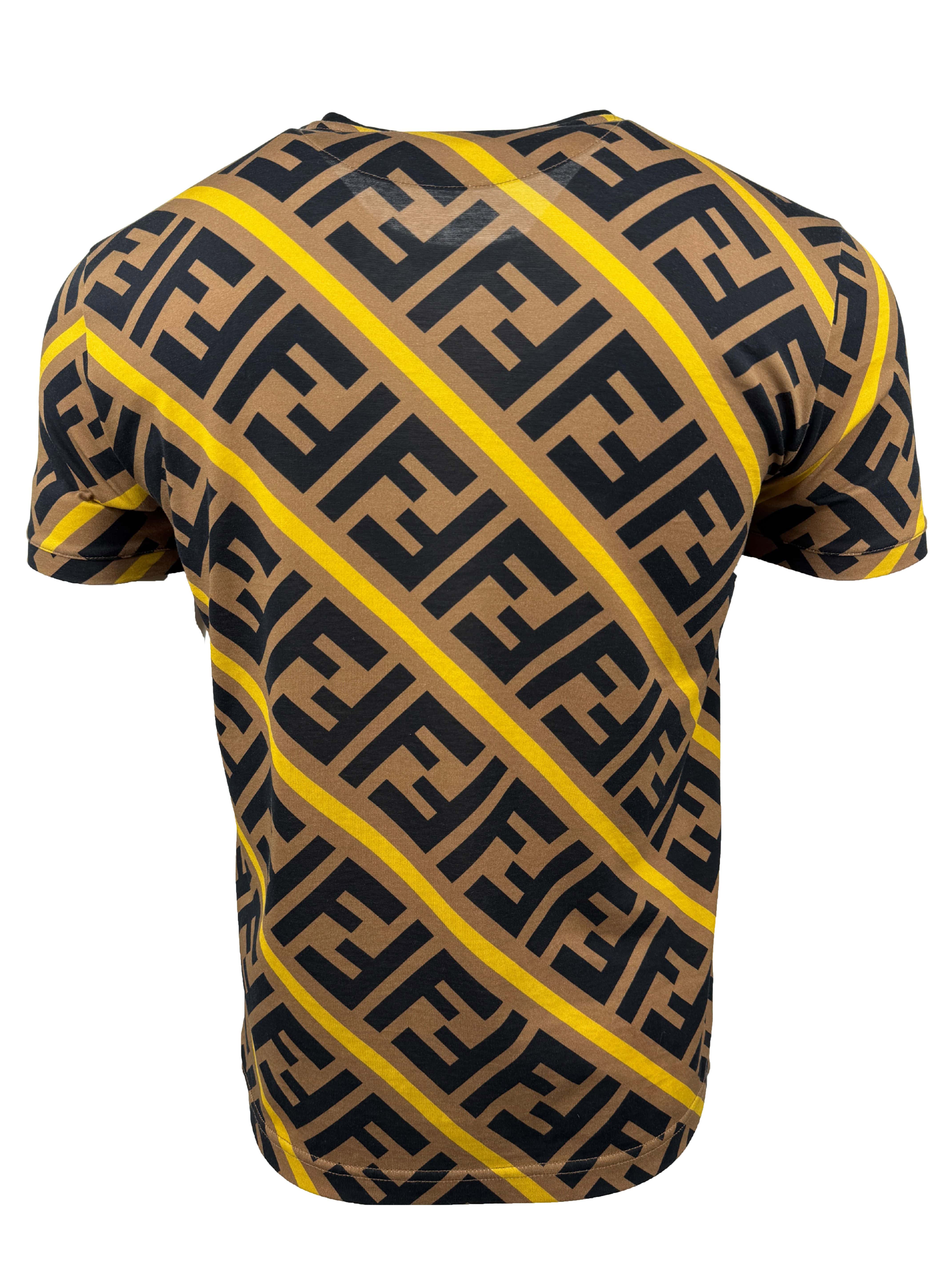 Fendi FF Stripe T-Shirt - Brown (Unused) Fendi