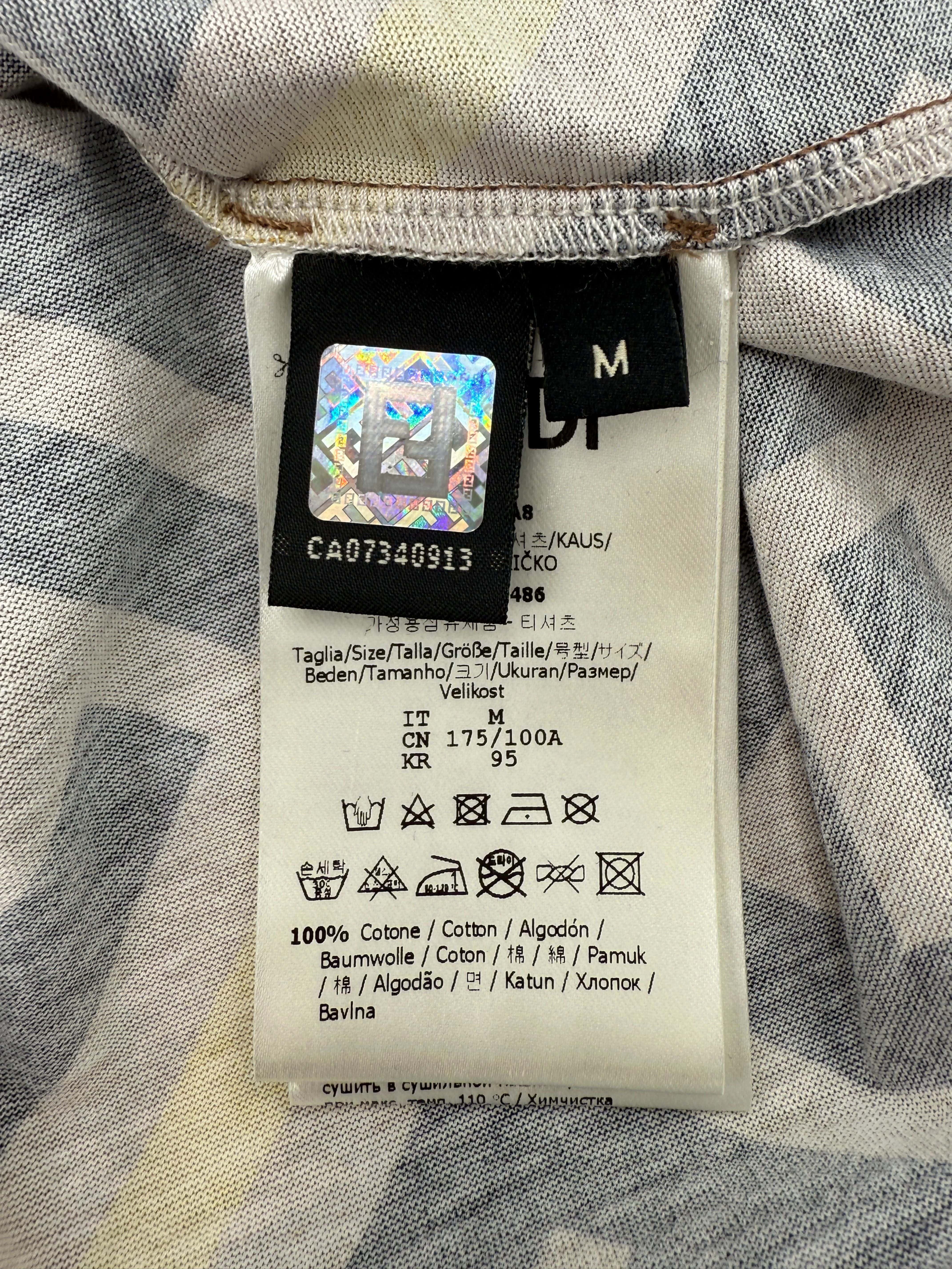 Fendi FF Stripe T-Shirt - Brown (Unused) Fendi