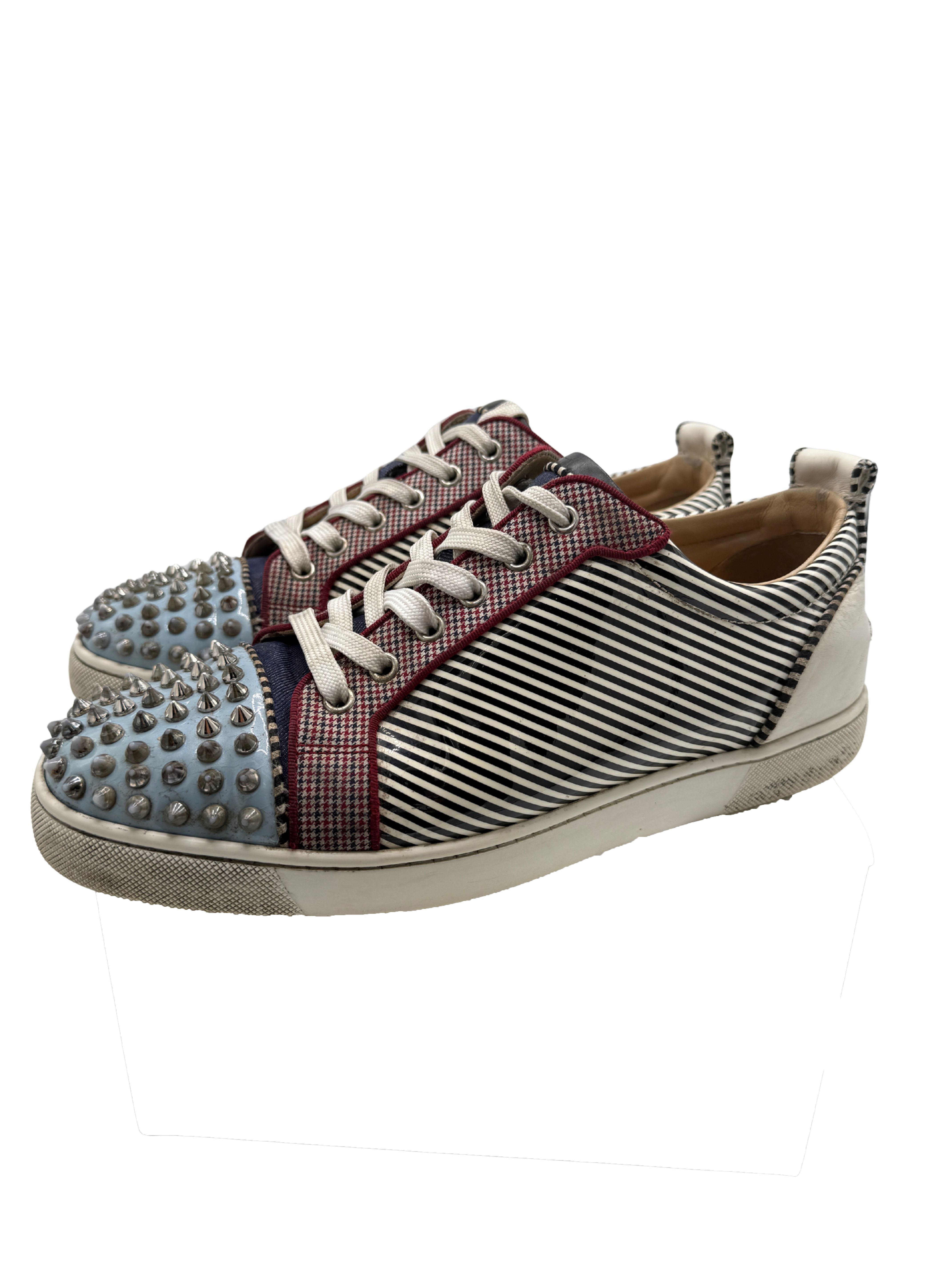 Christian Louboutin Low Spike Stripe - White Christian Louboutin
