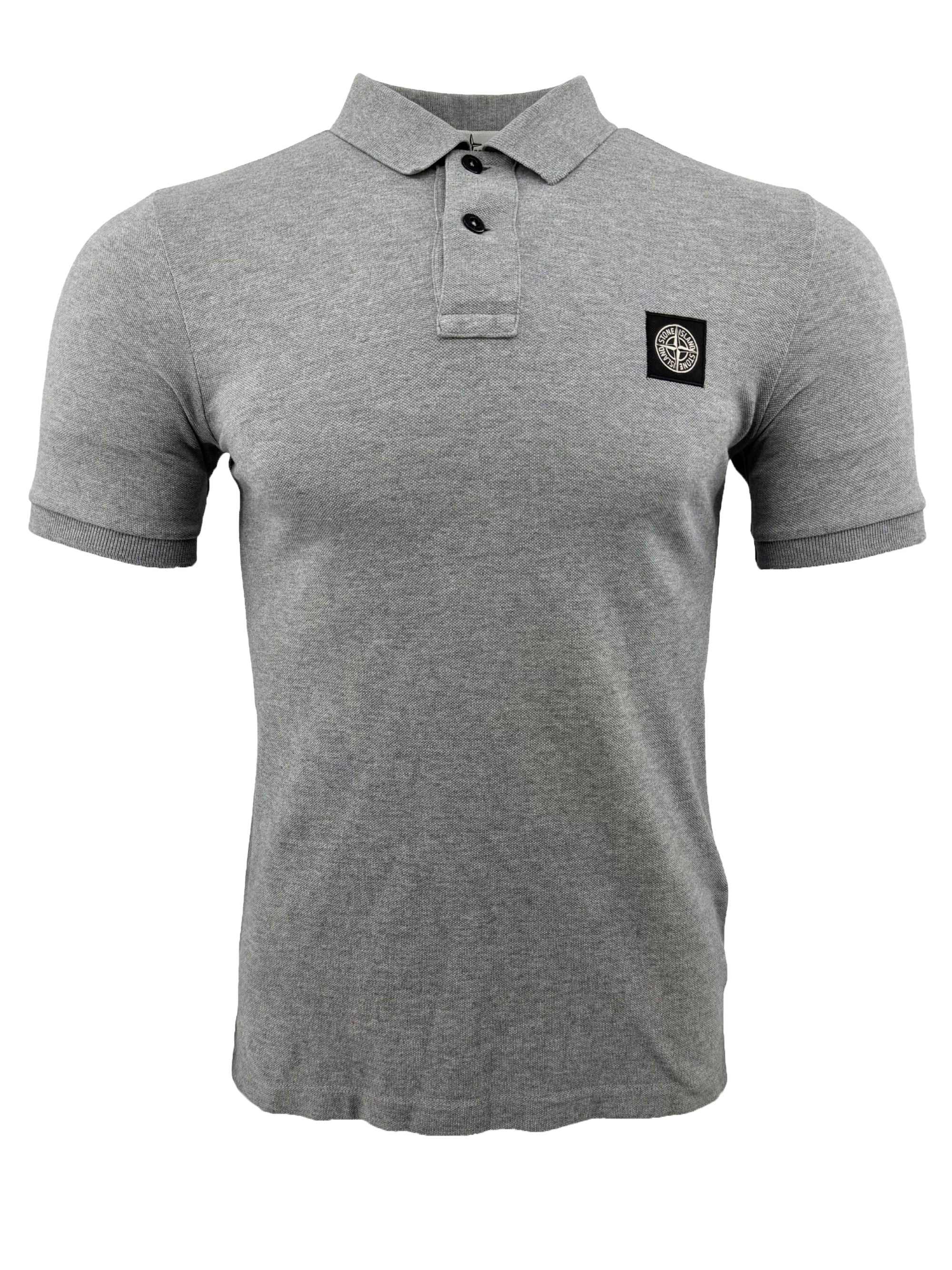 Stone Island Badge Polo - Grey