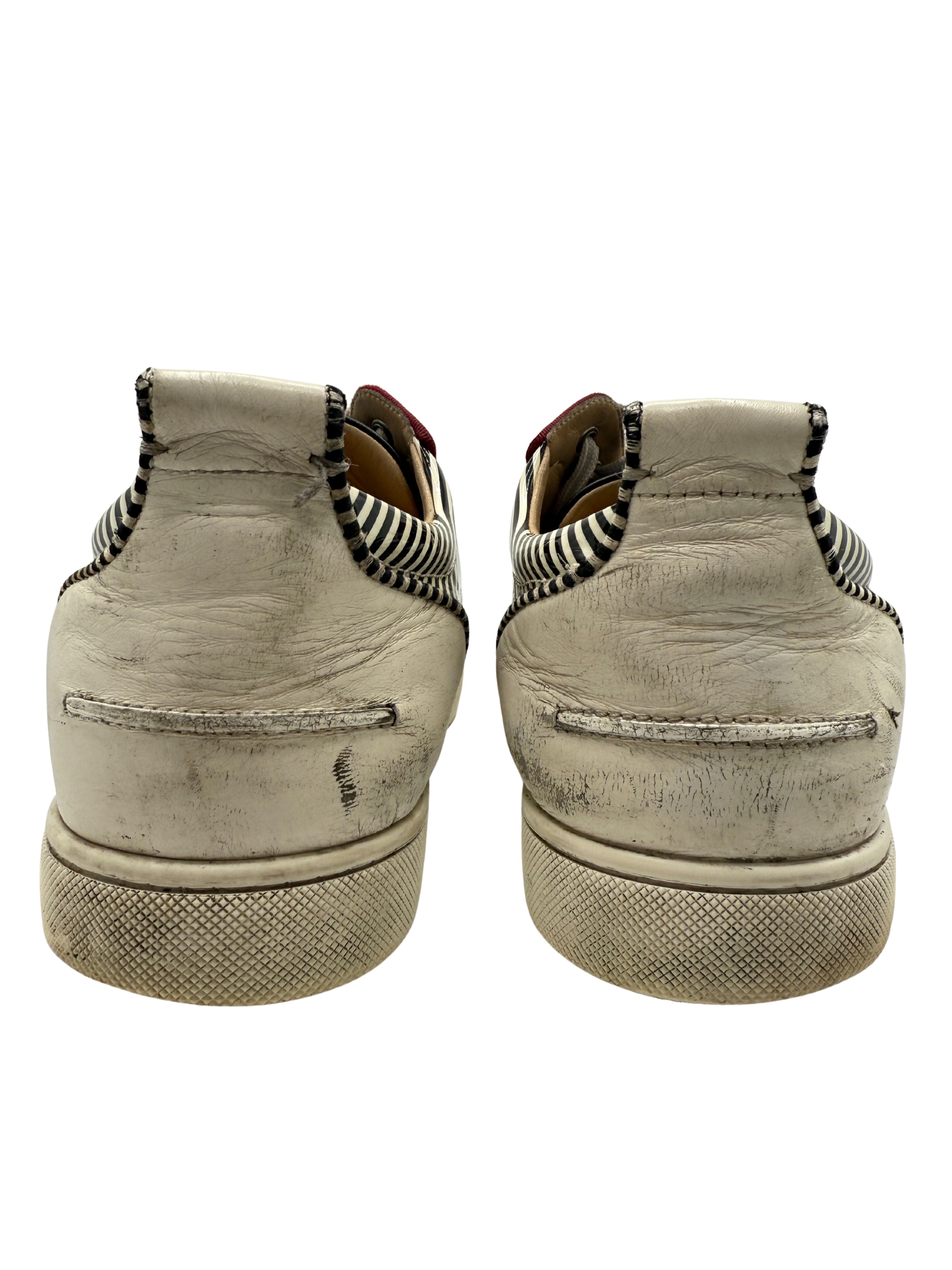 Christian Louboutin Low Spike Stripe - White Christian Louboutin