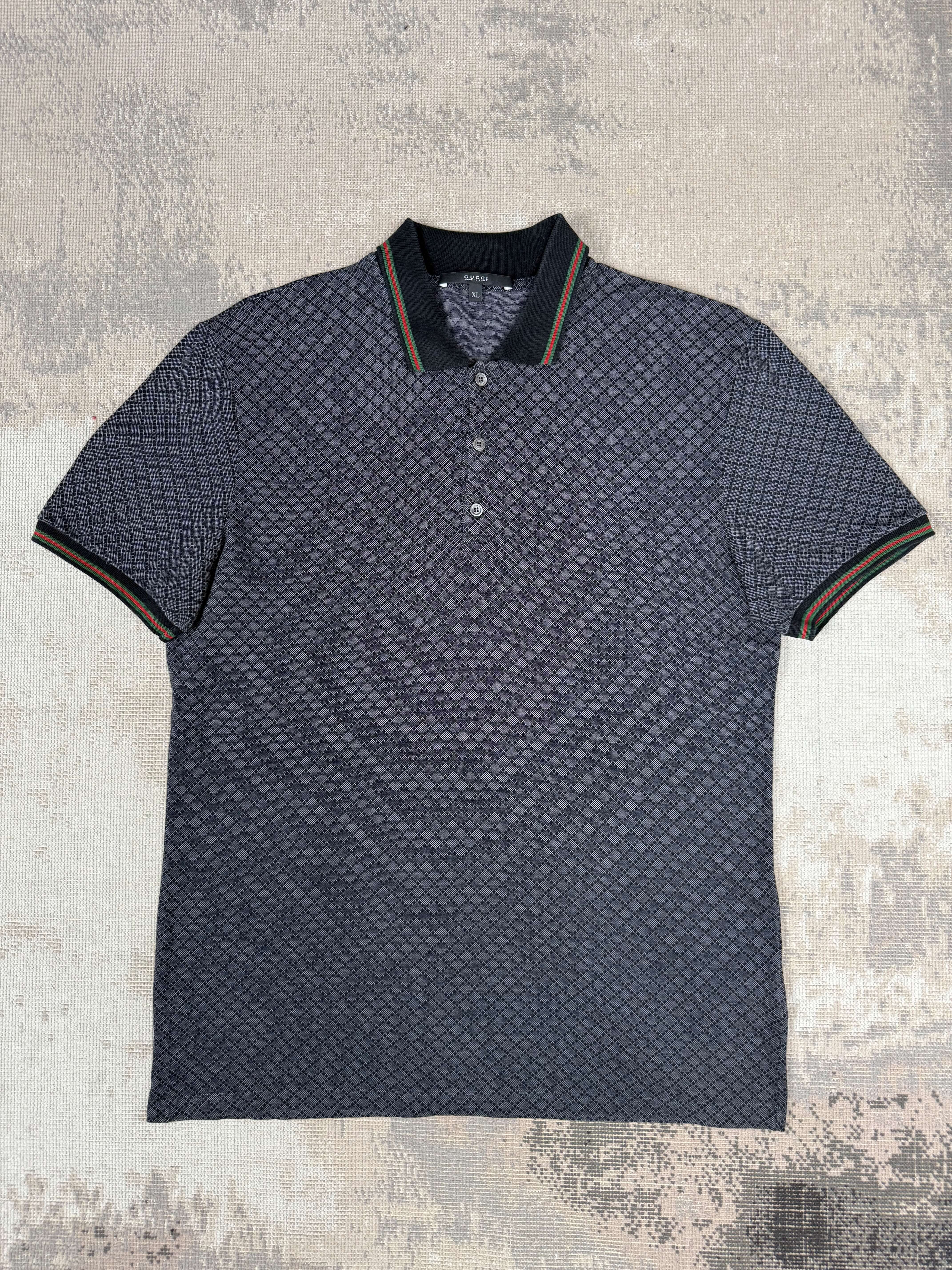 Gucci Web Stripe Polo - Grey