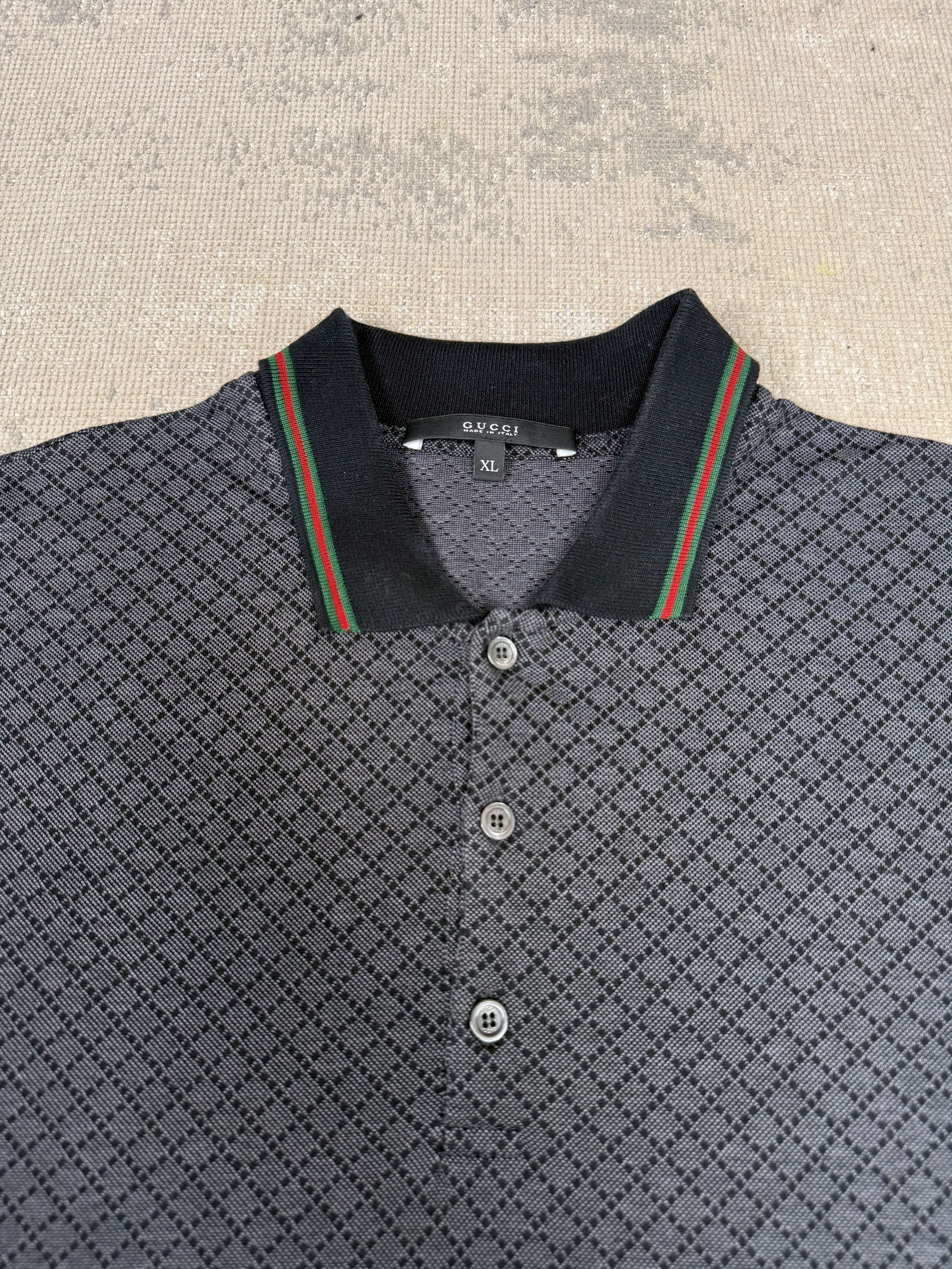 Gucci Web Stripe Polo - Grey