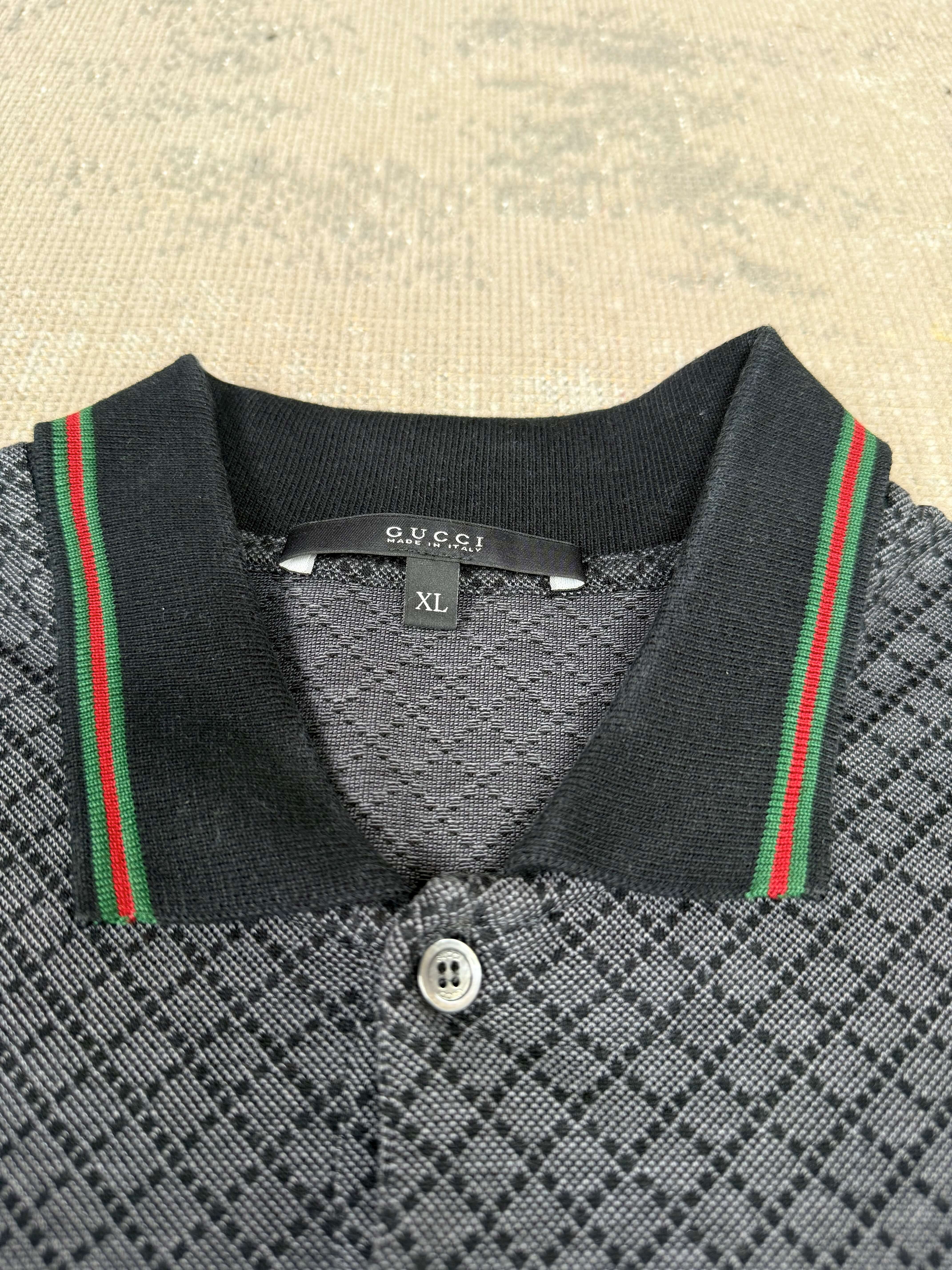 Gucci Web Stripe Polo - Grey