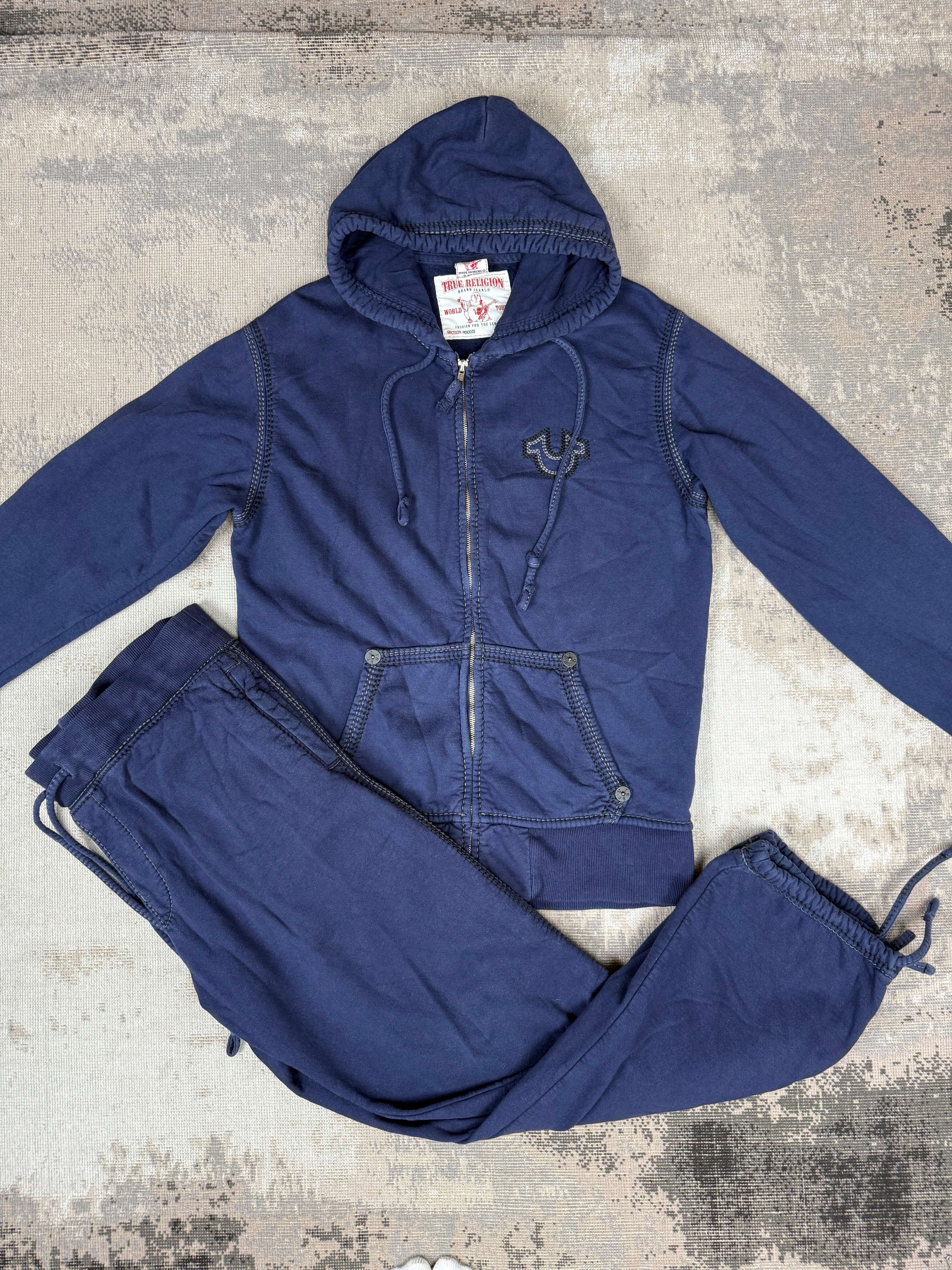 True Religion Stitch Tracksuit - Navy