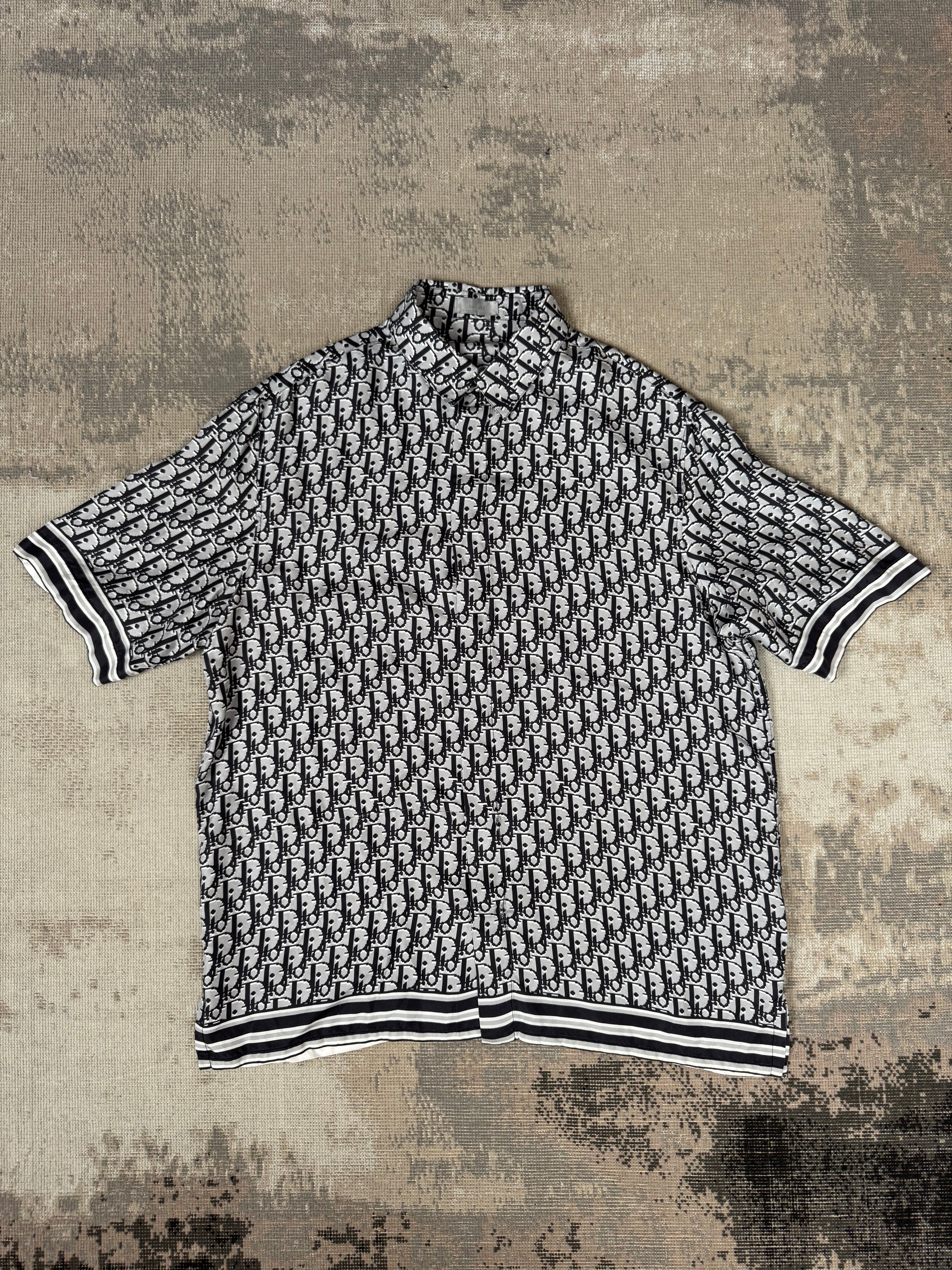 Dior Oblique Short Sleeve Shirt & Shorts Set - Grey Dior