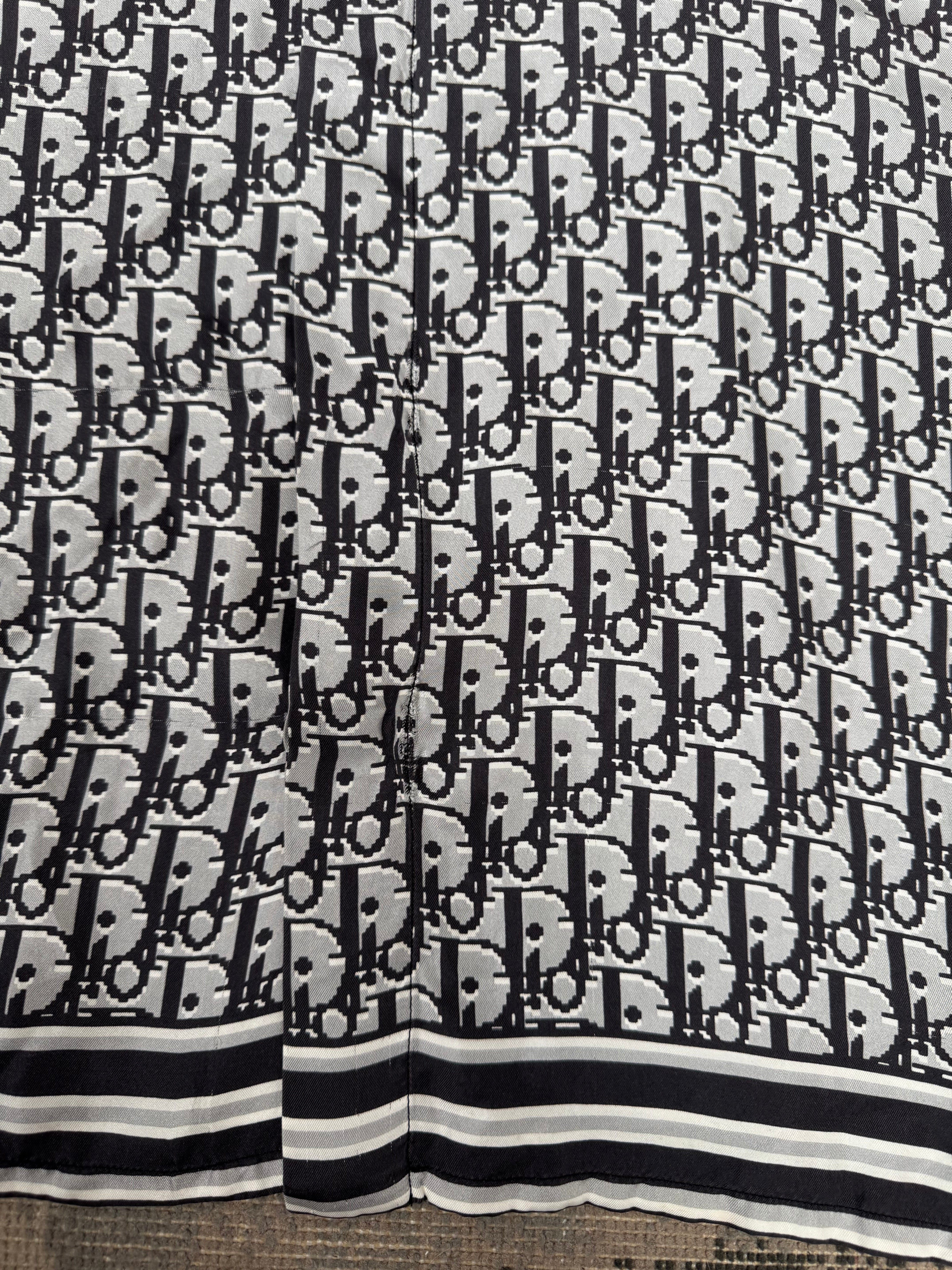 Dior Oblique Short Sleeve Shirt & Shorts Set - Grey Dior