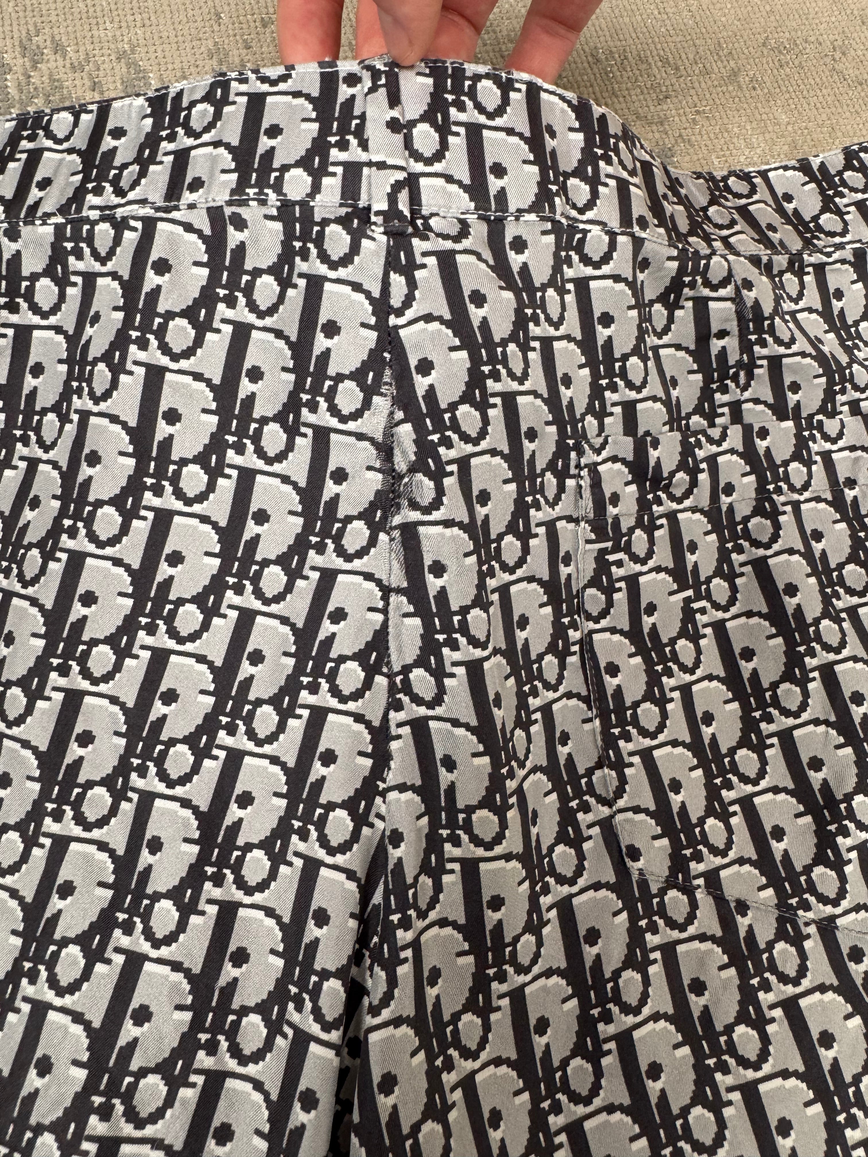 Dior Oblique Short Sleeve Shirt & Shorts Set - Grey Dior