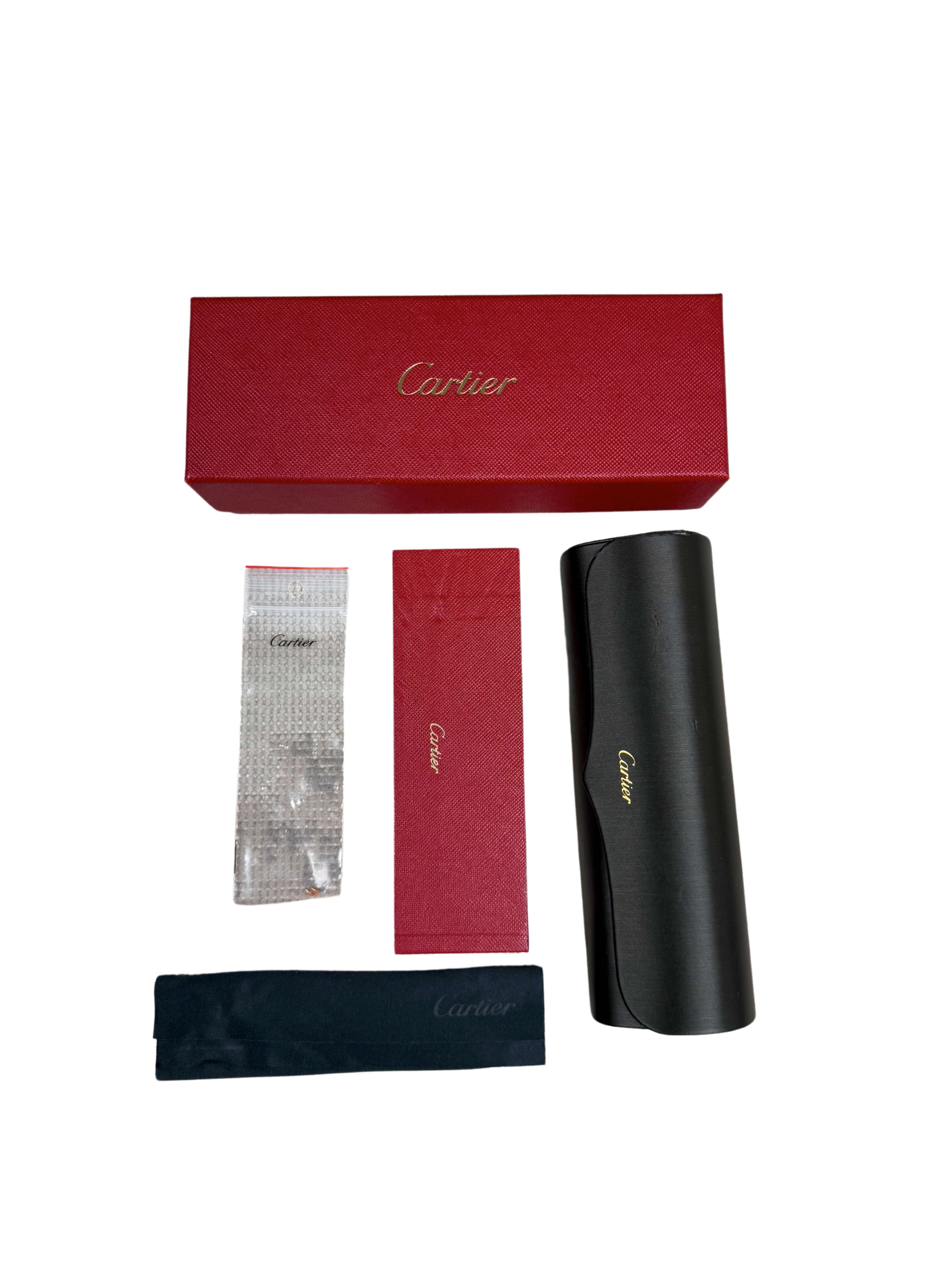 Cartier CT00920 001 Rimless Sunglasses - Gold/Purple Cartier