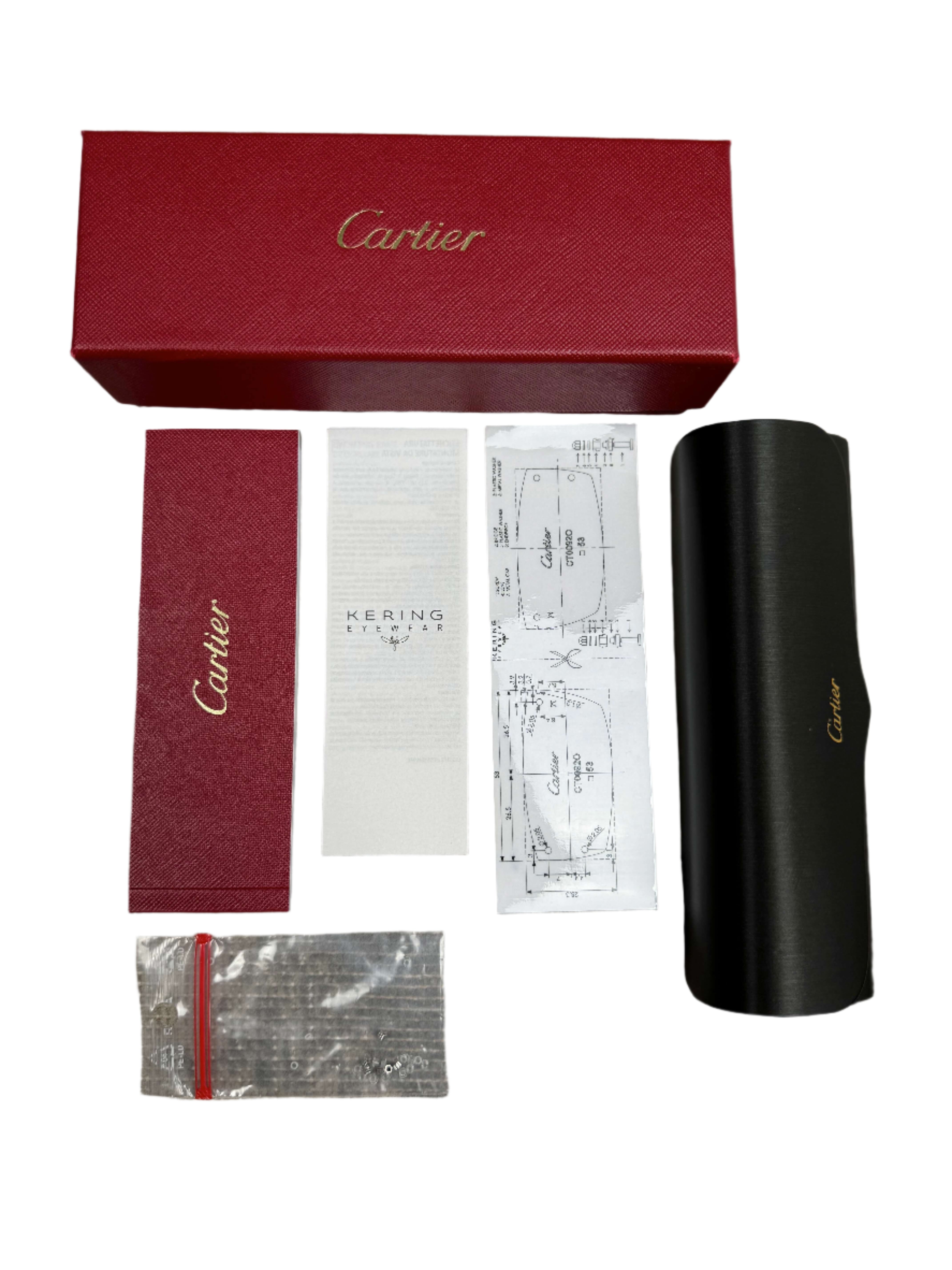 Cartier CT00920 001 Rimless Sunglasses - Gold/Purple Cartier