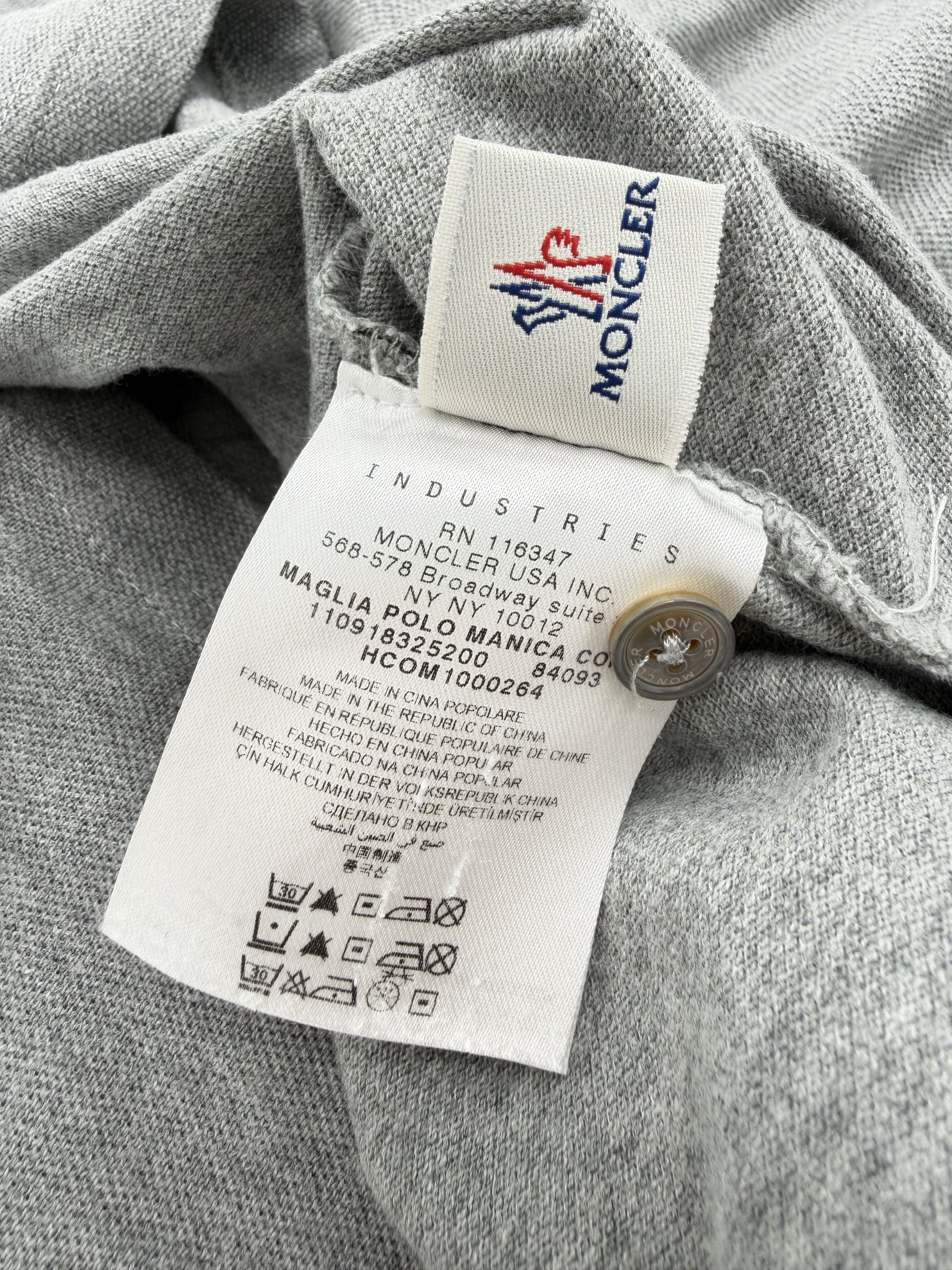 Moncler Stripe Sleeve Polo - Grey (Unused) Moncler