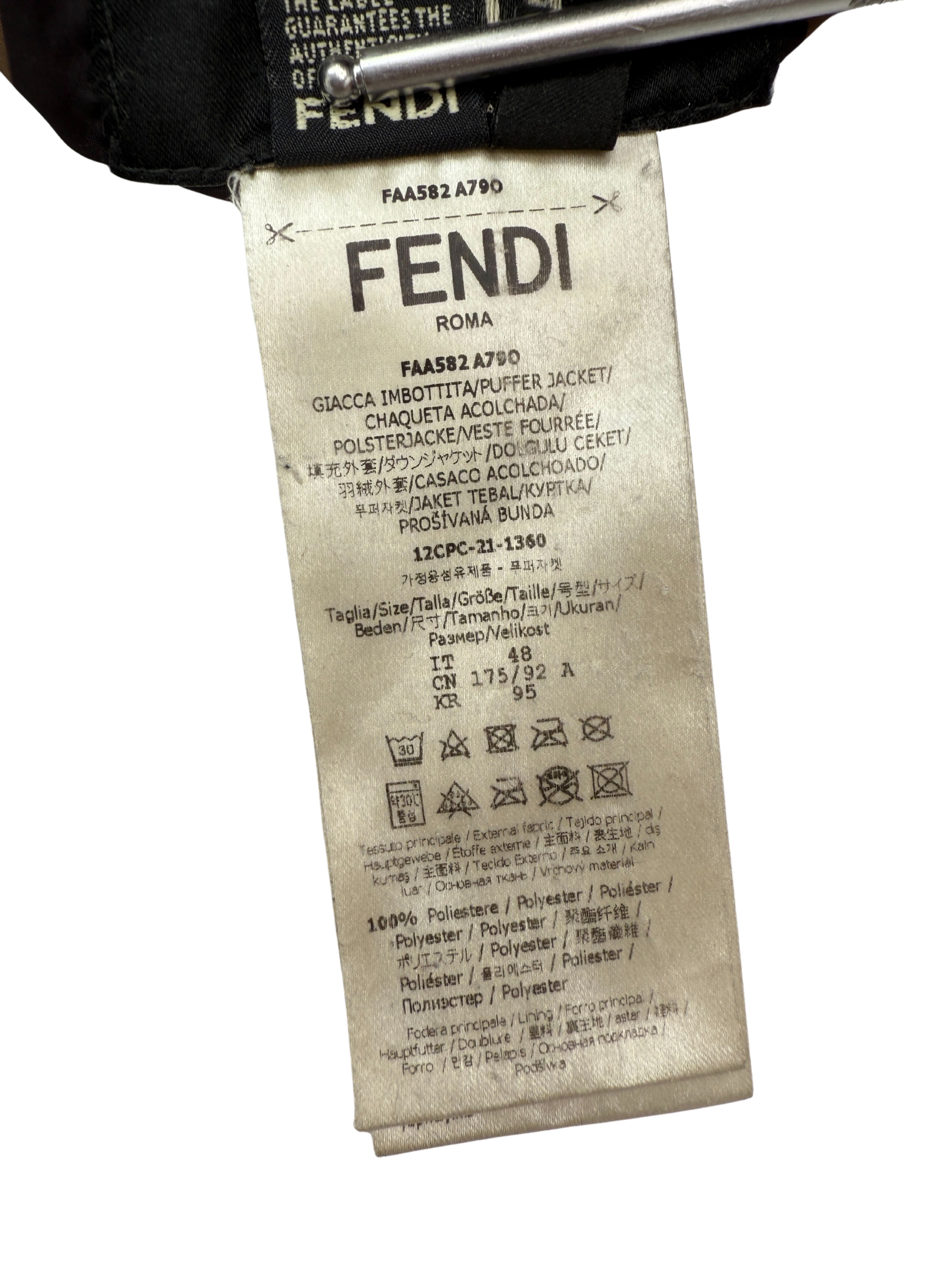 Fendi FF Logo Reversible Down Jacket - Brown