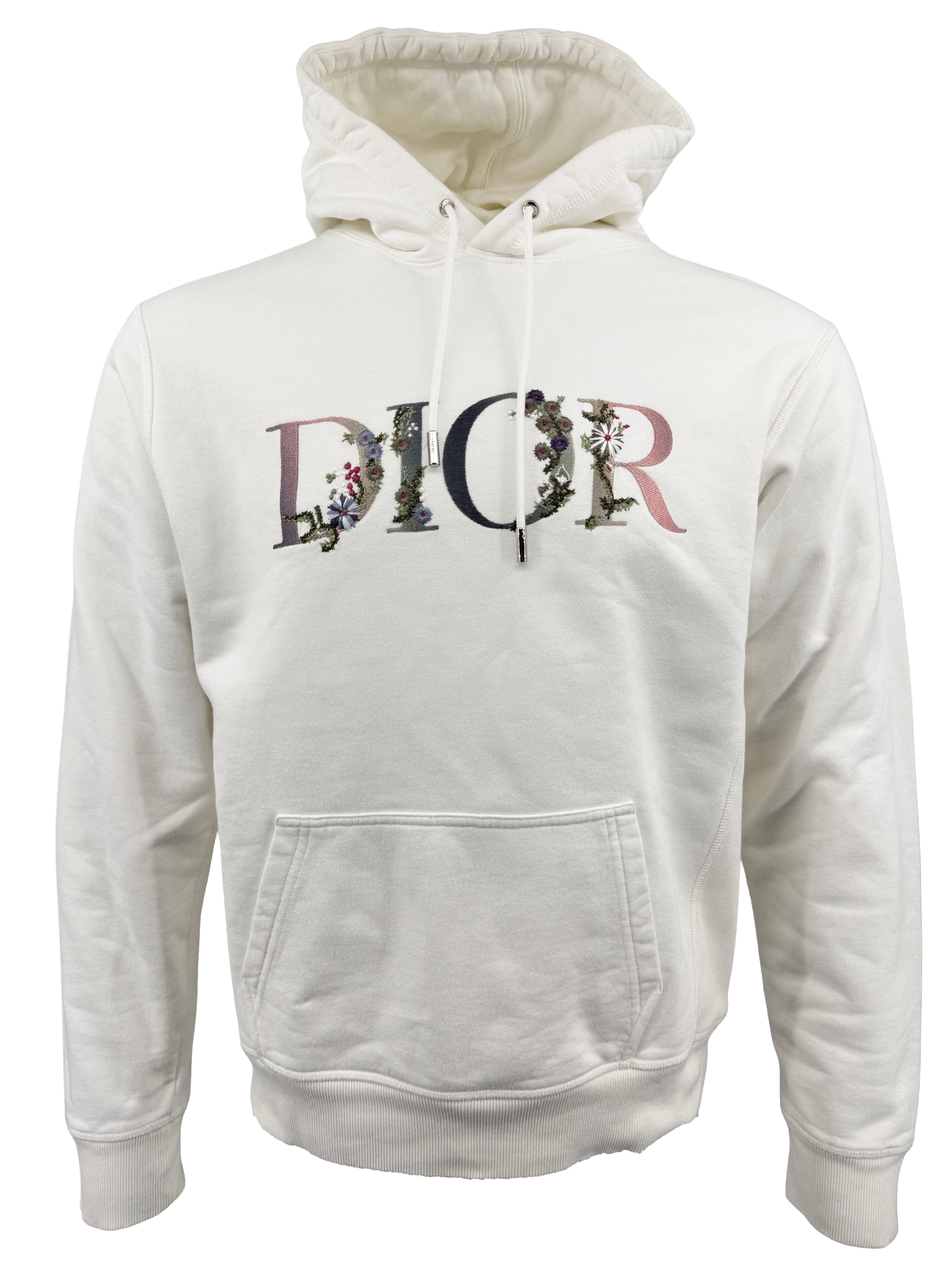 Dior Flowers Embroidered Hoodie - White Dior