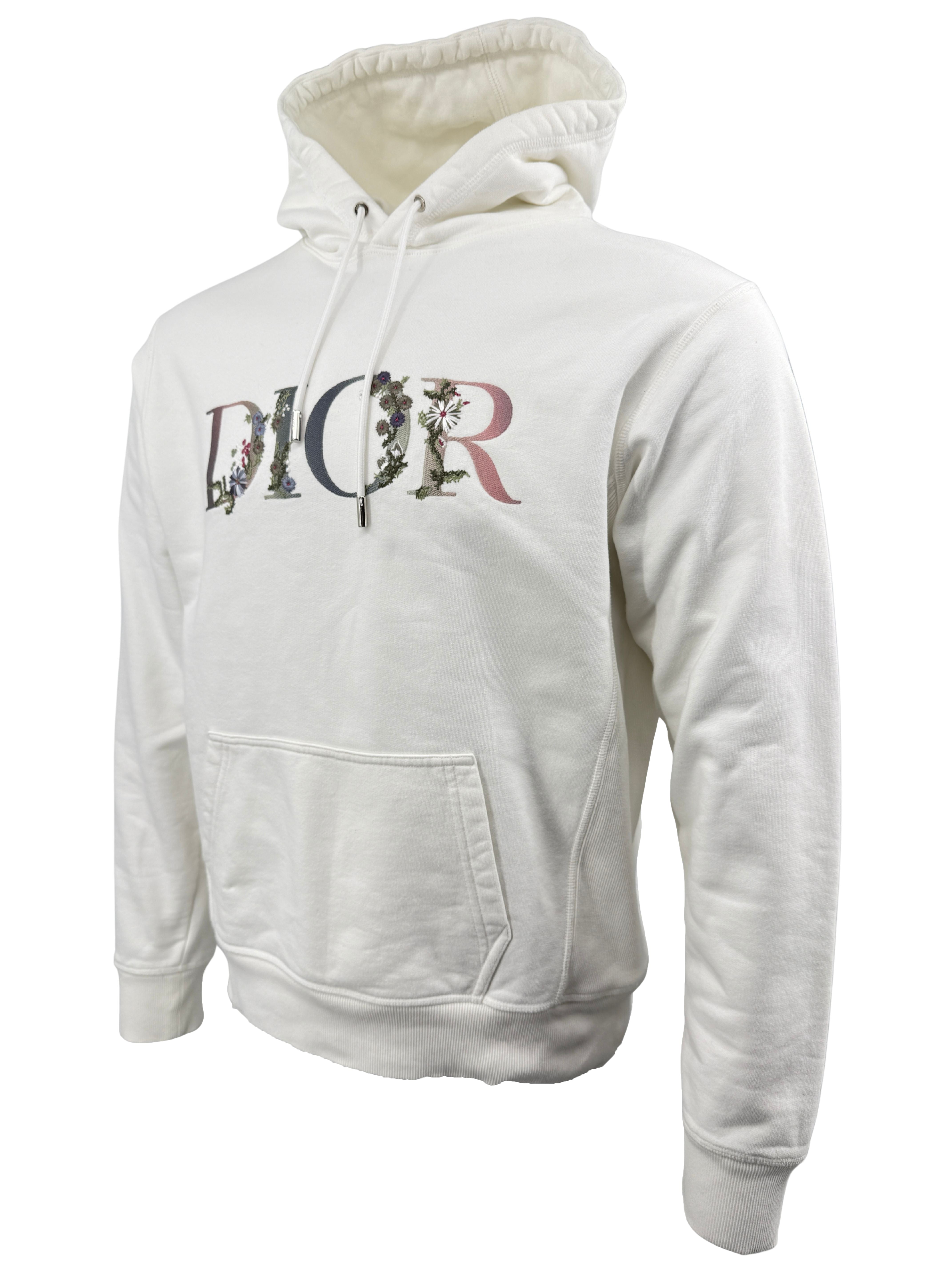 Dior Flowers Embroidered Hoodie - White Dior