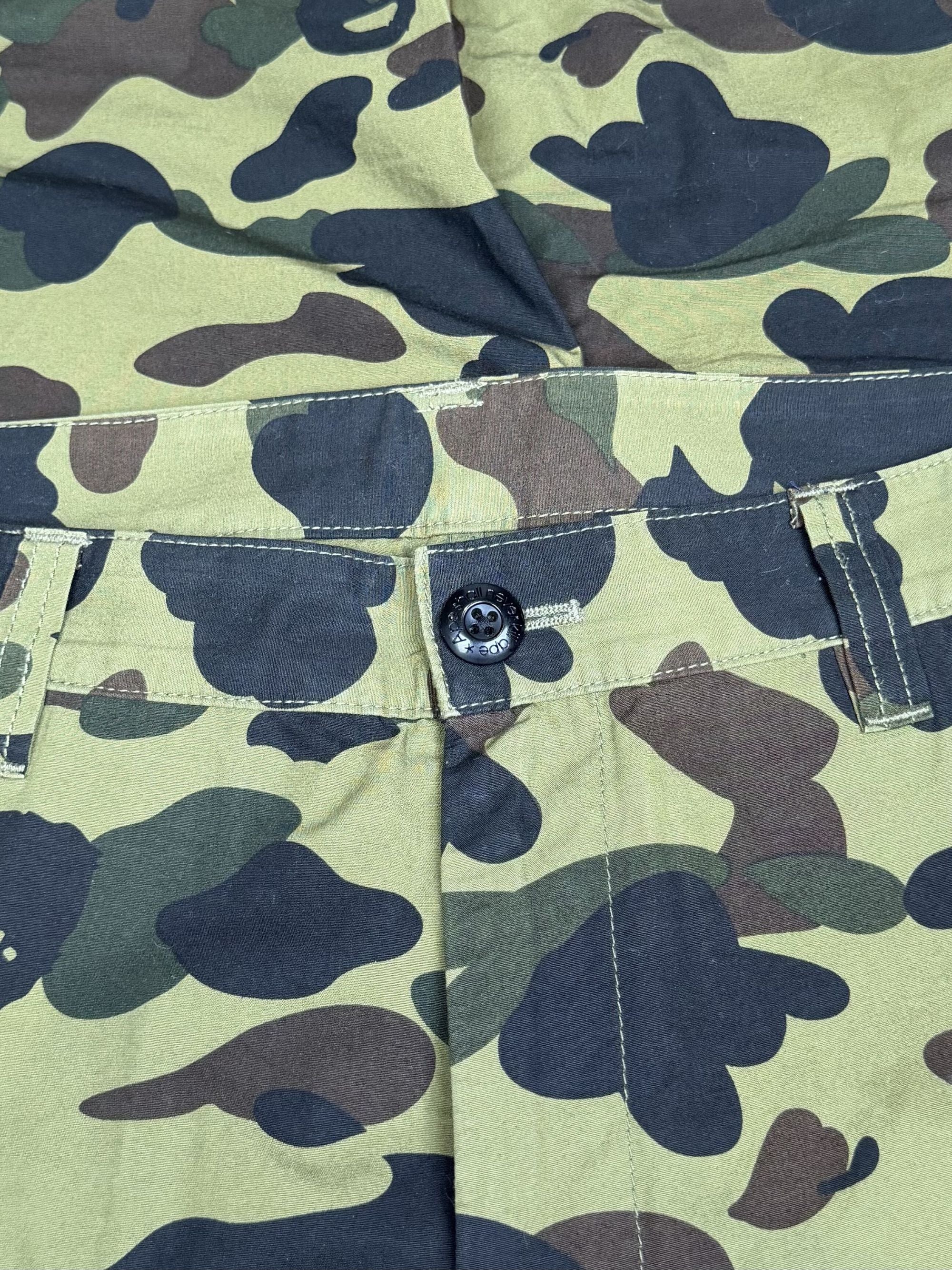 Bape Camo Shark Print Trousers - Khaki BAPE