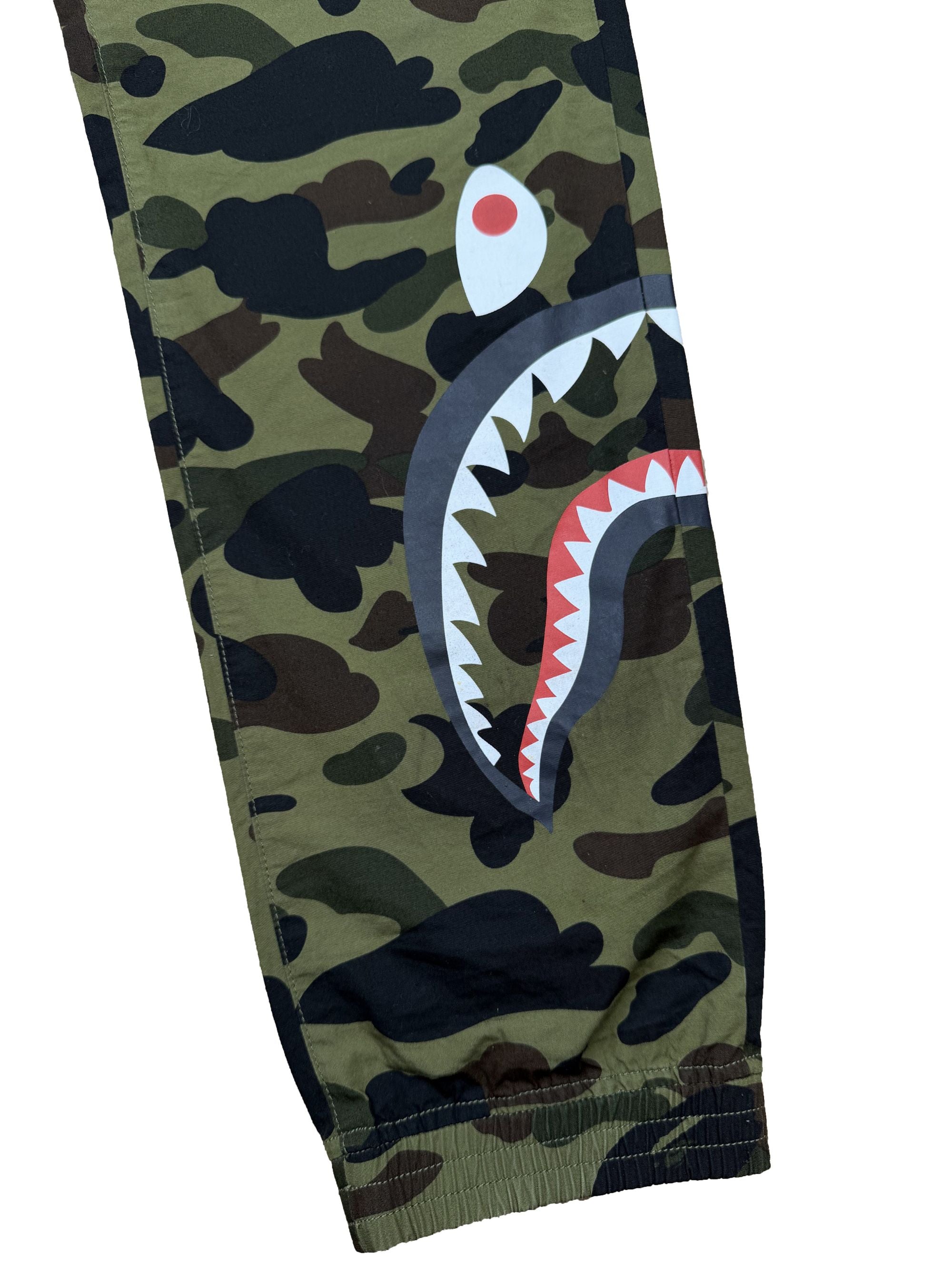 Bape Camo Shark Print Trousers - Khaki BAPE