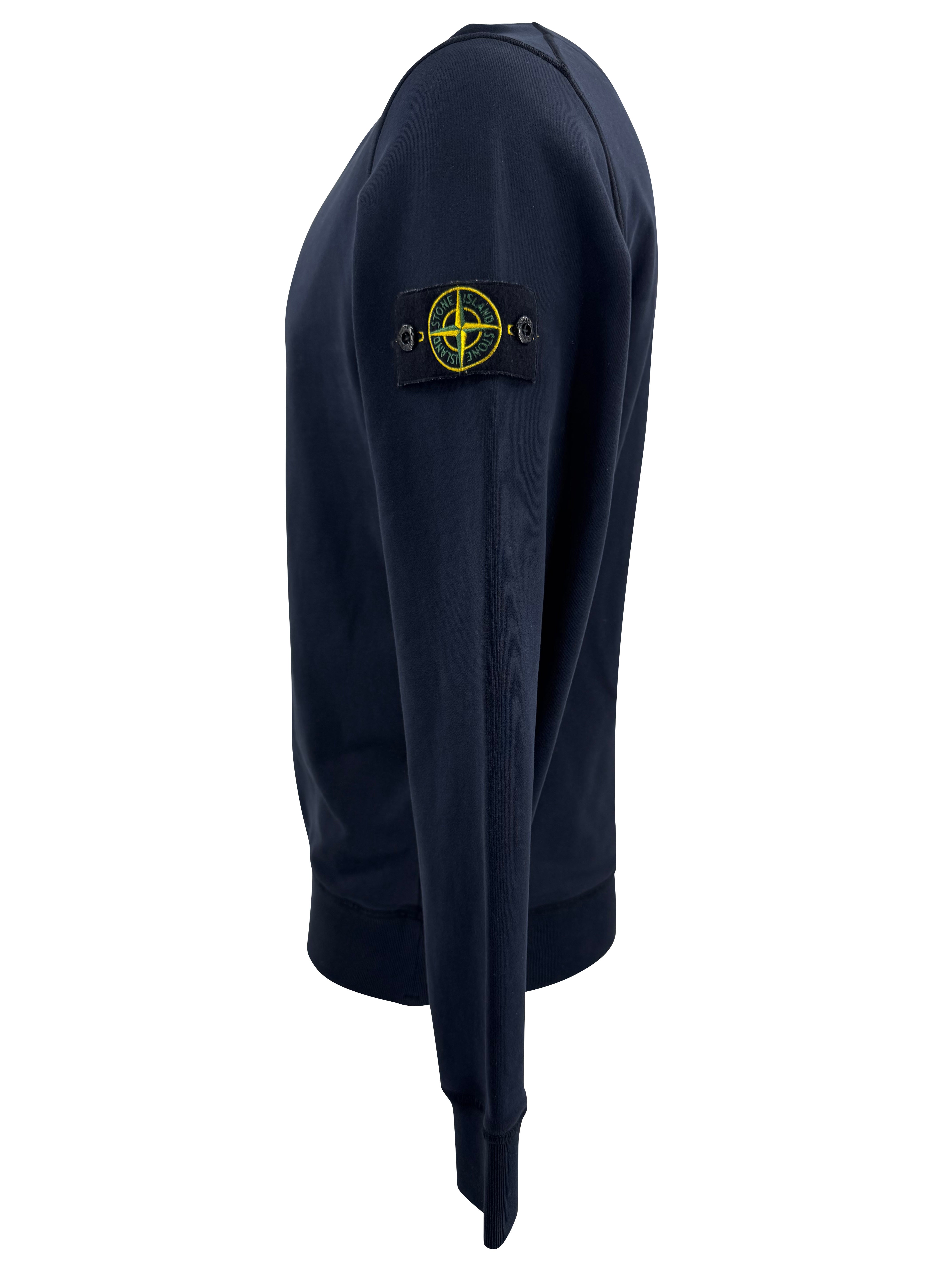 Stone Island Badge Sweatshirt - Navy Stone Island