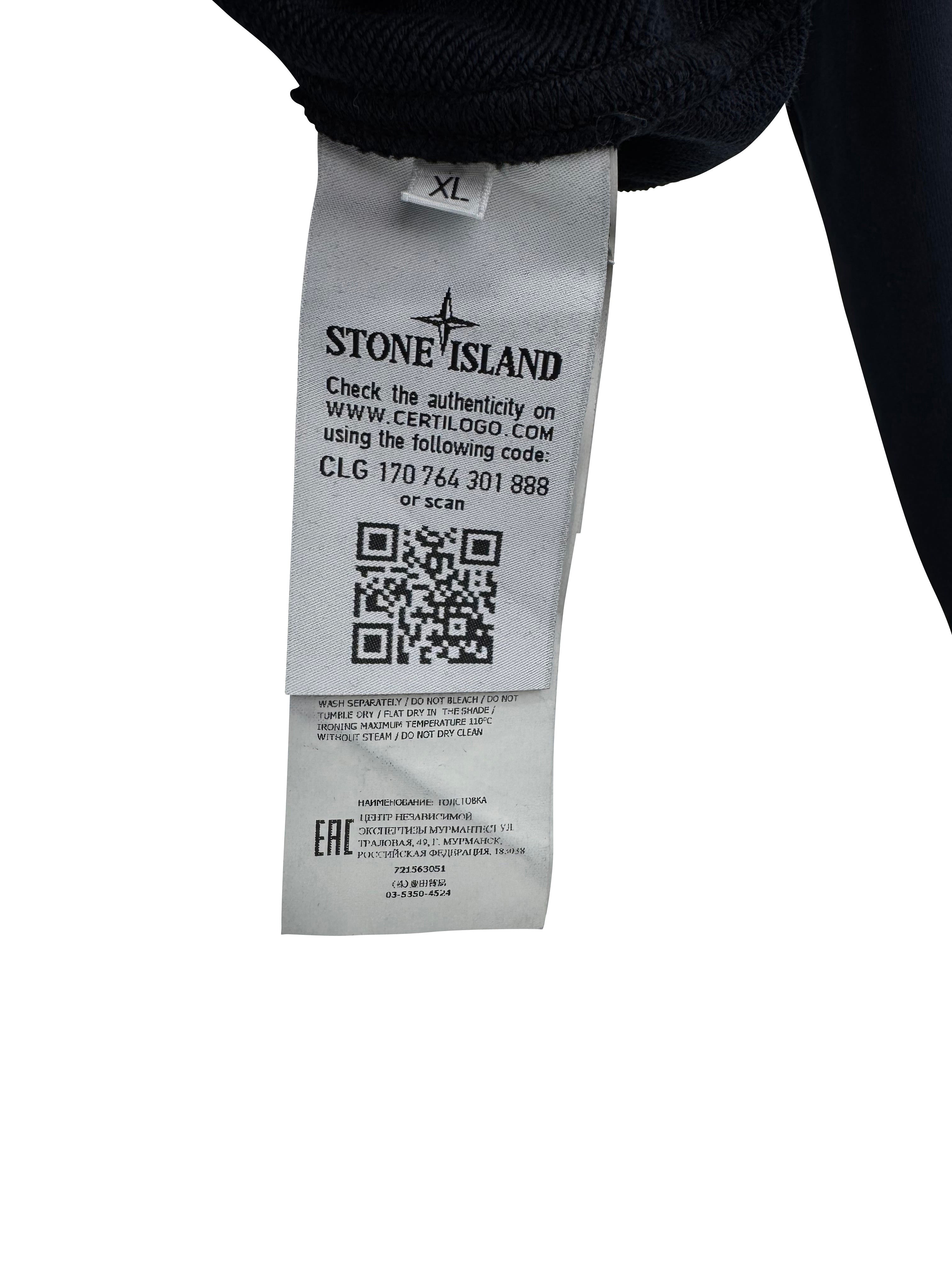 Stone Island Badge Sweatshirt - Navy Stone Island