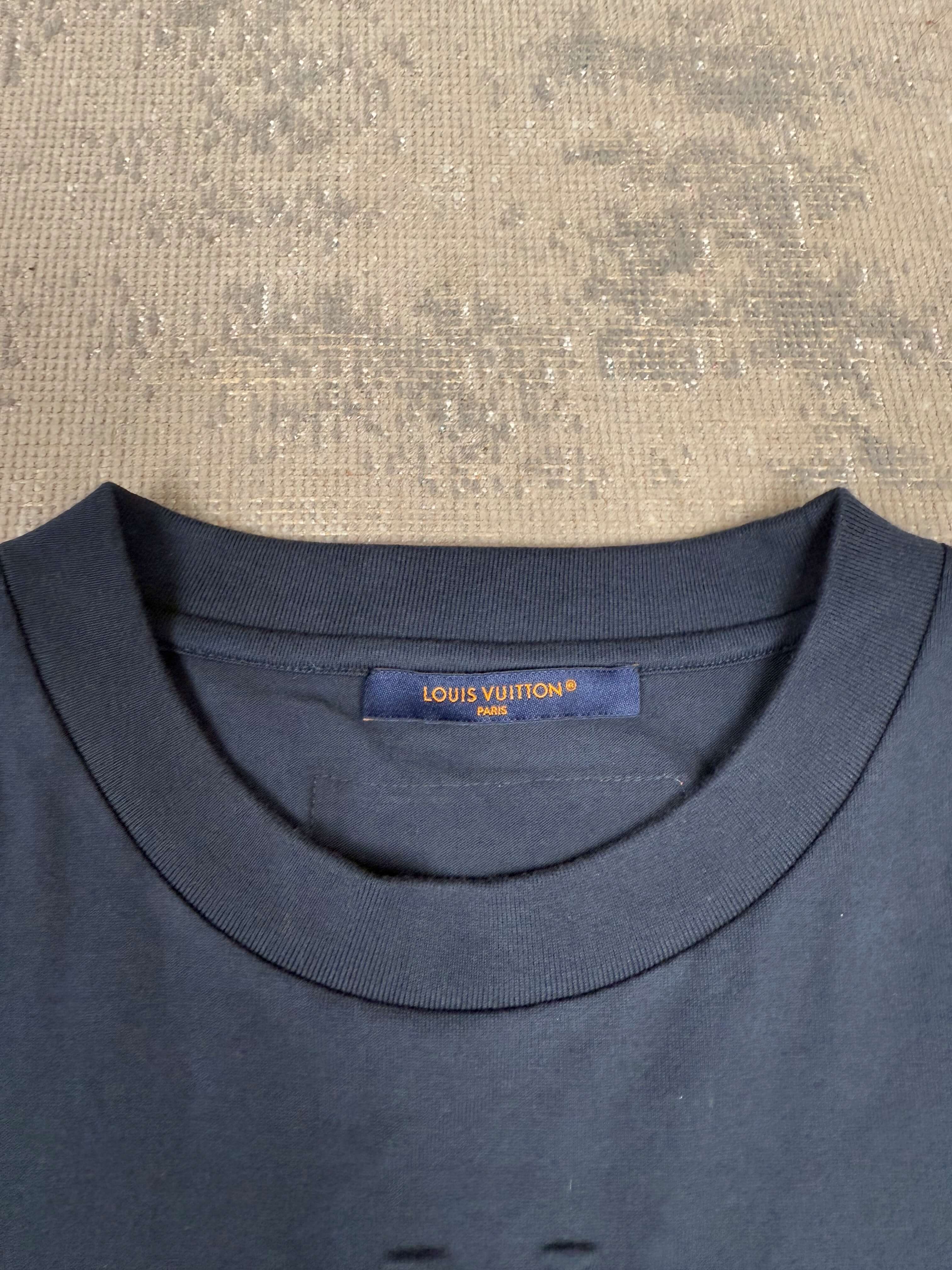 Louis Vuitton Embossed T-Shirt - Navy