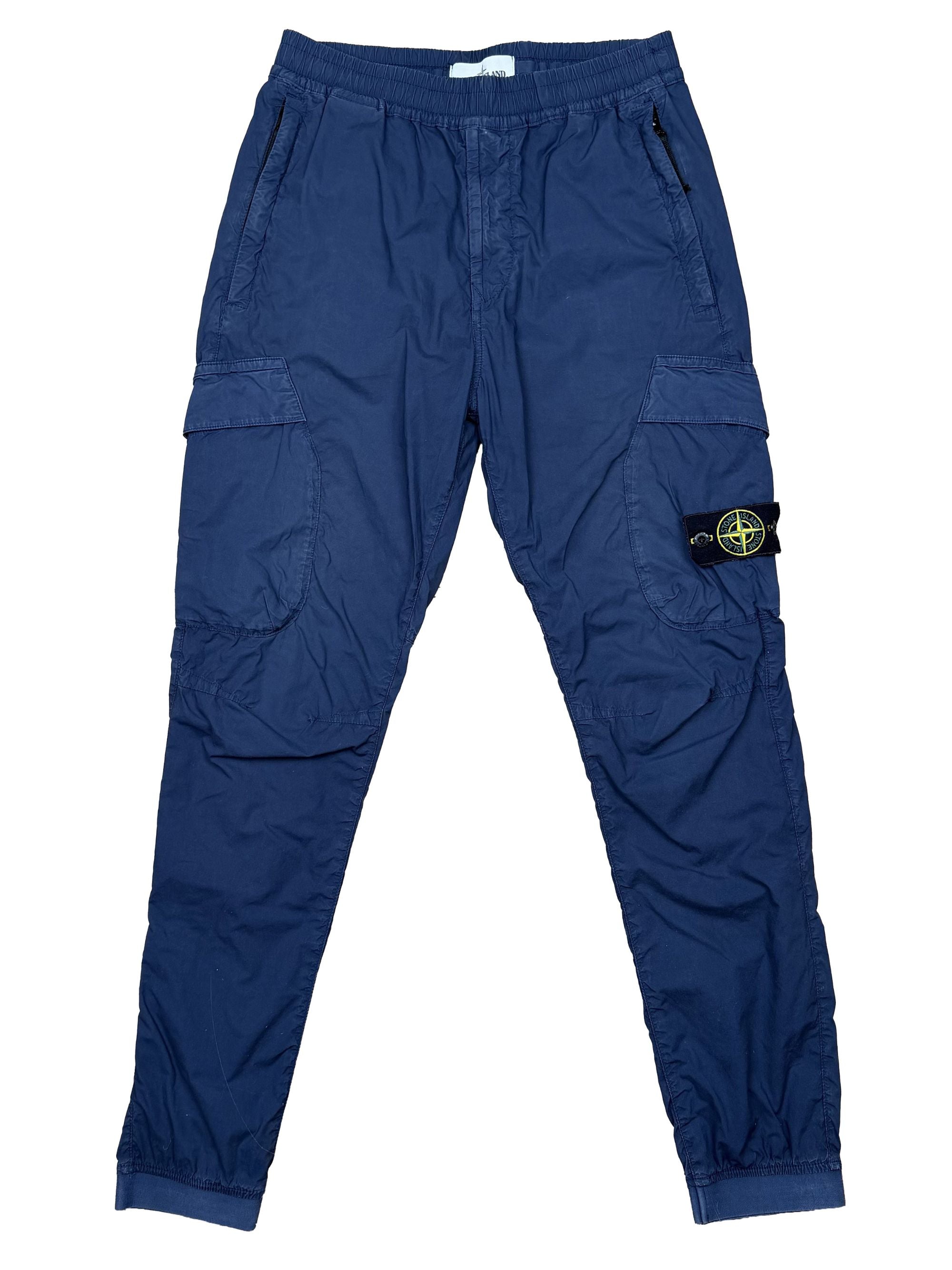 Stone Island Badge Cargo Trousers - Navy Blue Stone Island