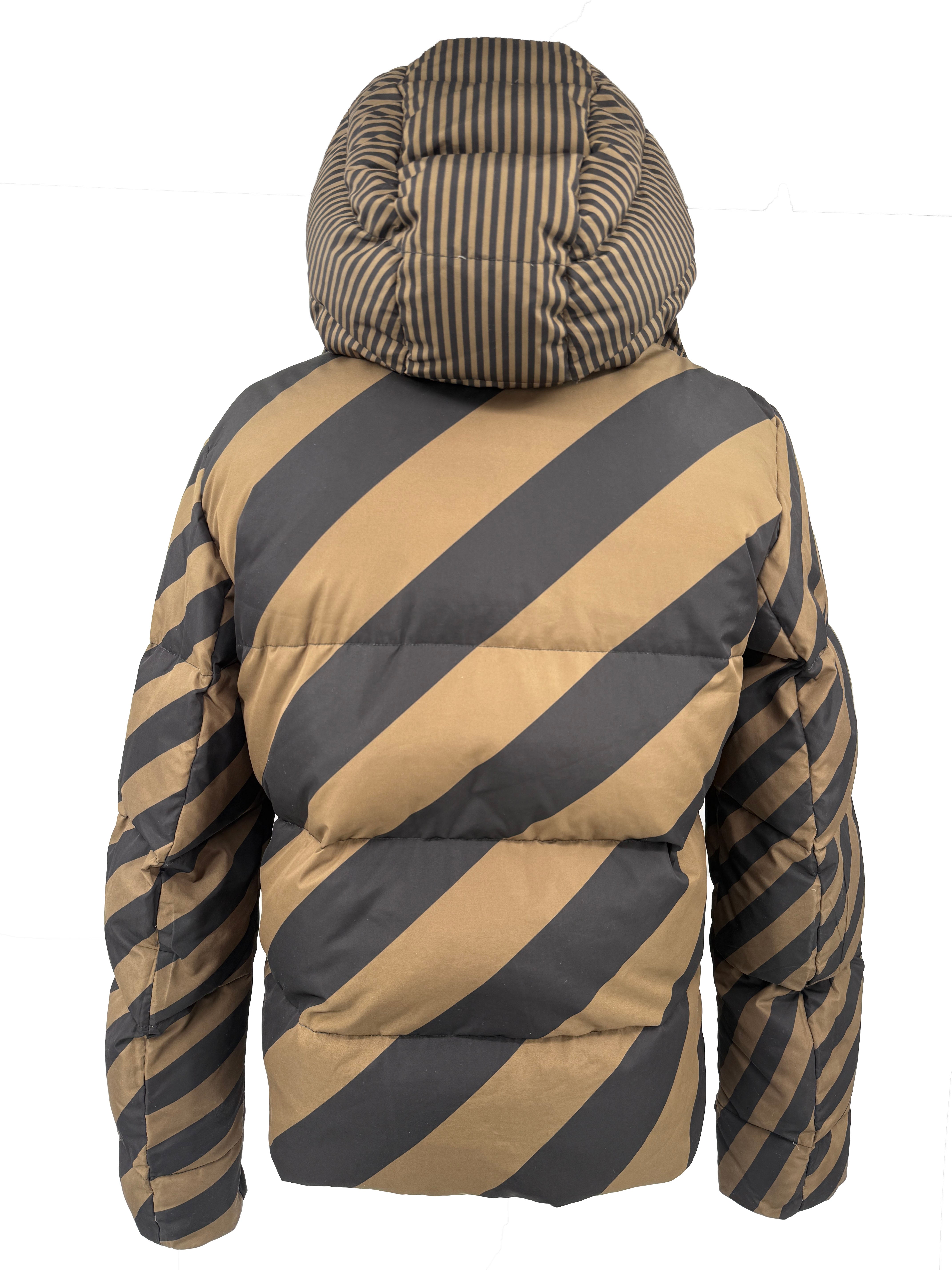 Fendi FF Logo Reversible Down Jacket - Brown