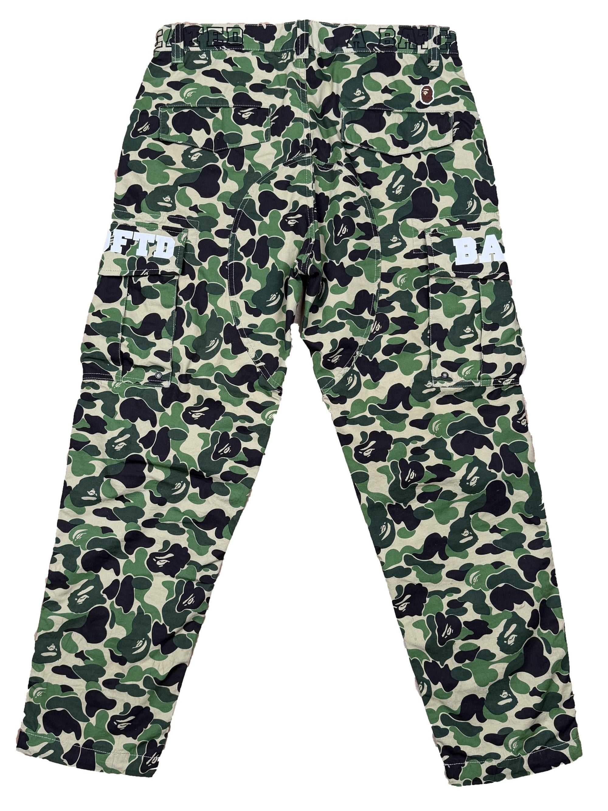 Bape Camo Print Undefeated Cargo Trousers - Green BAPE