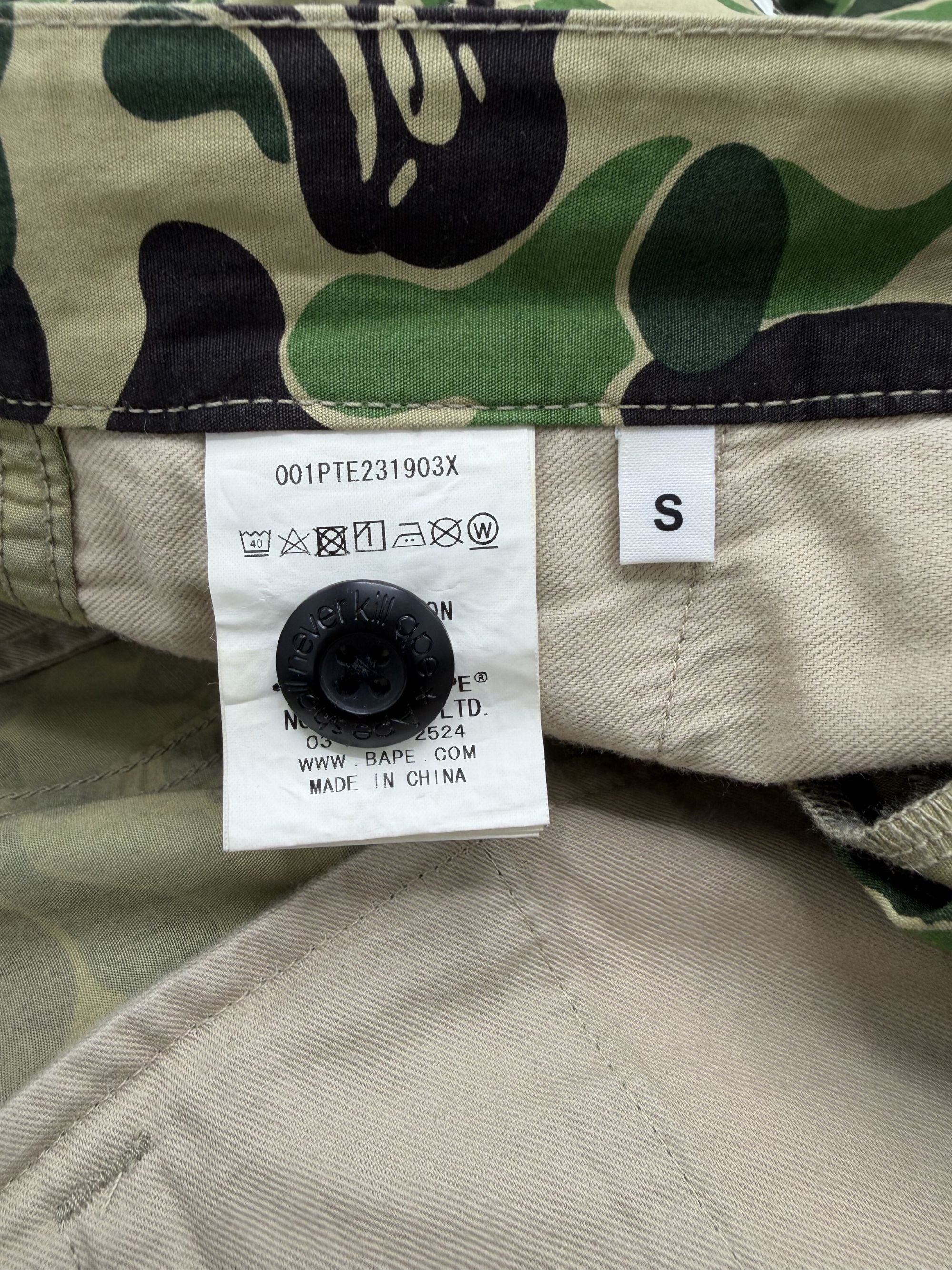 Bape Camo Print Undefeated Cargo Trousers - Green BAPE