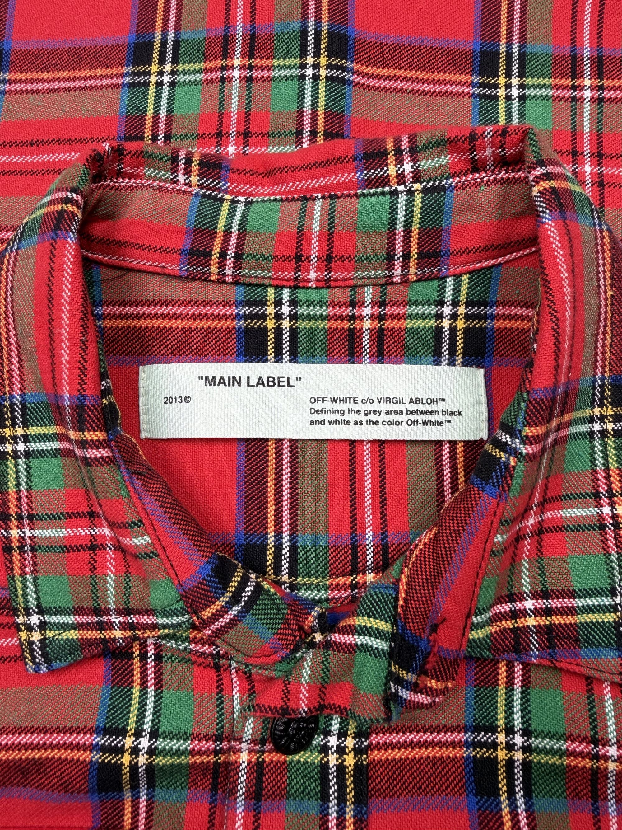 Off White Check Plaid Overshirt - Red