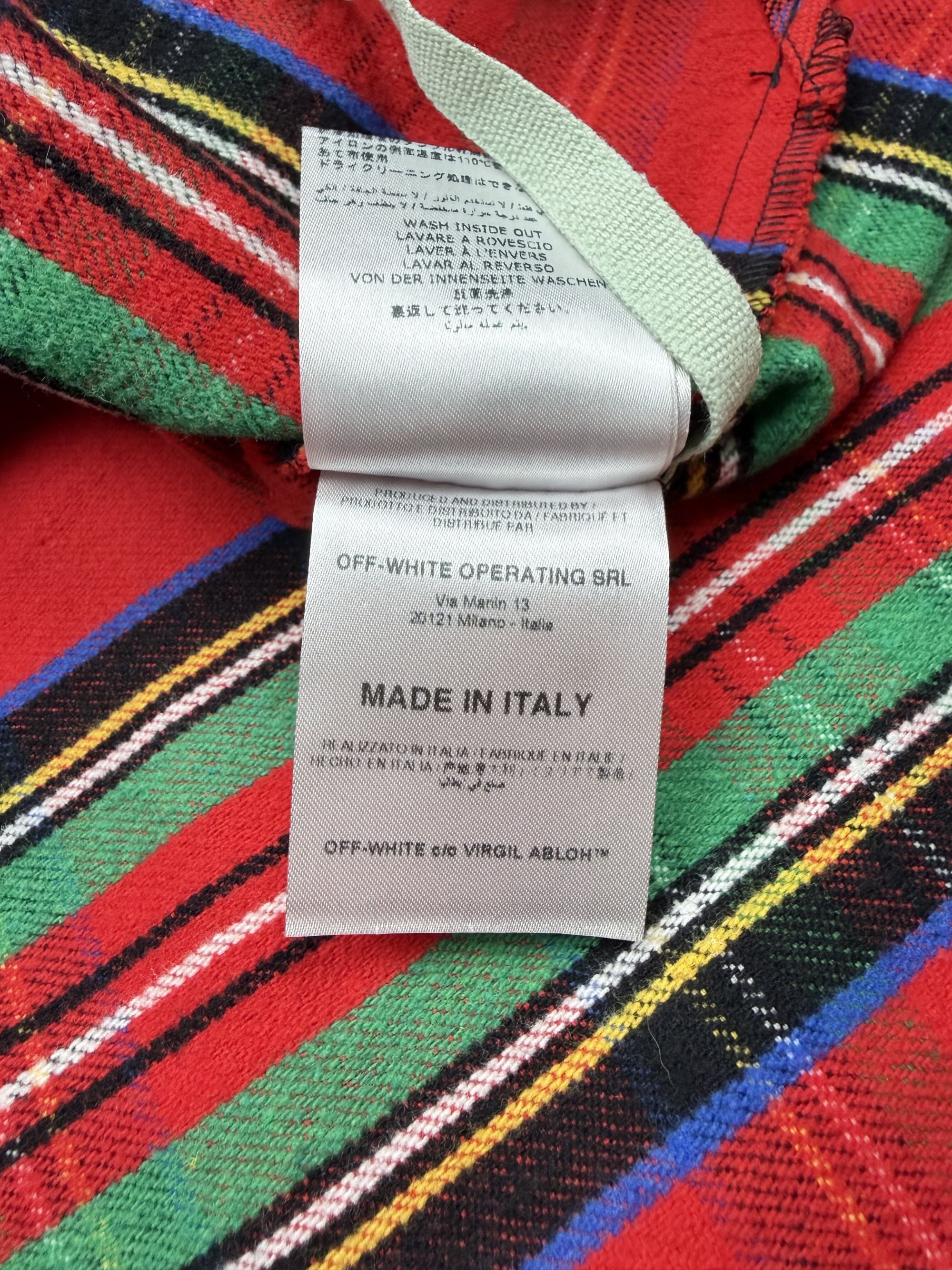 Off White Check Plaid Overshirt - Red Off-White