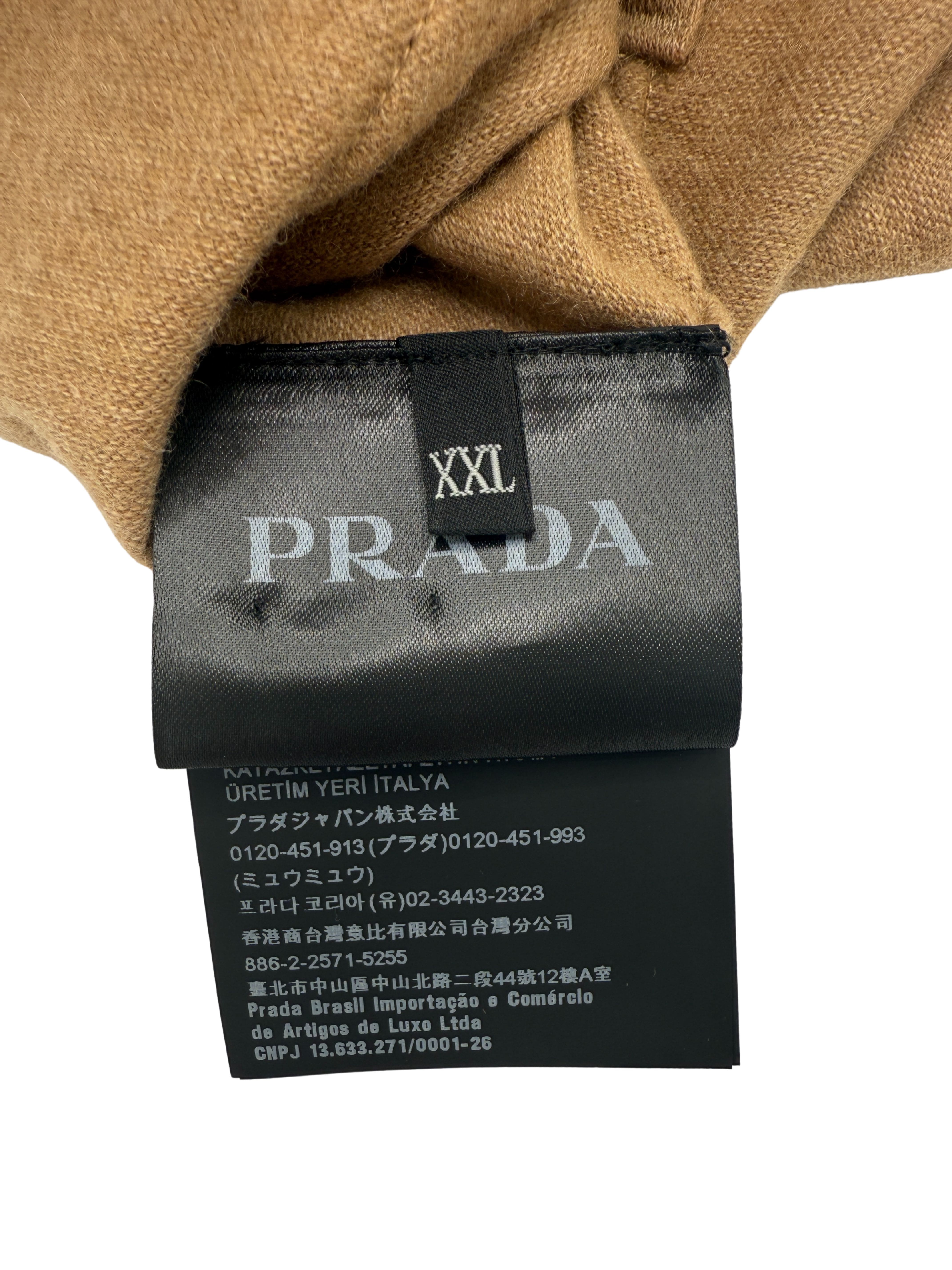 Prada Wool Blend Logo Shirt - Beige