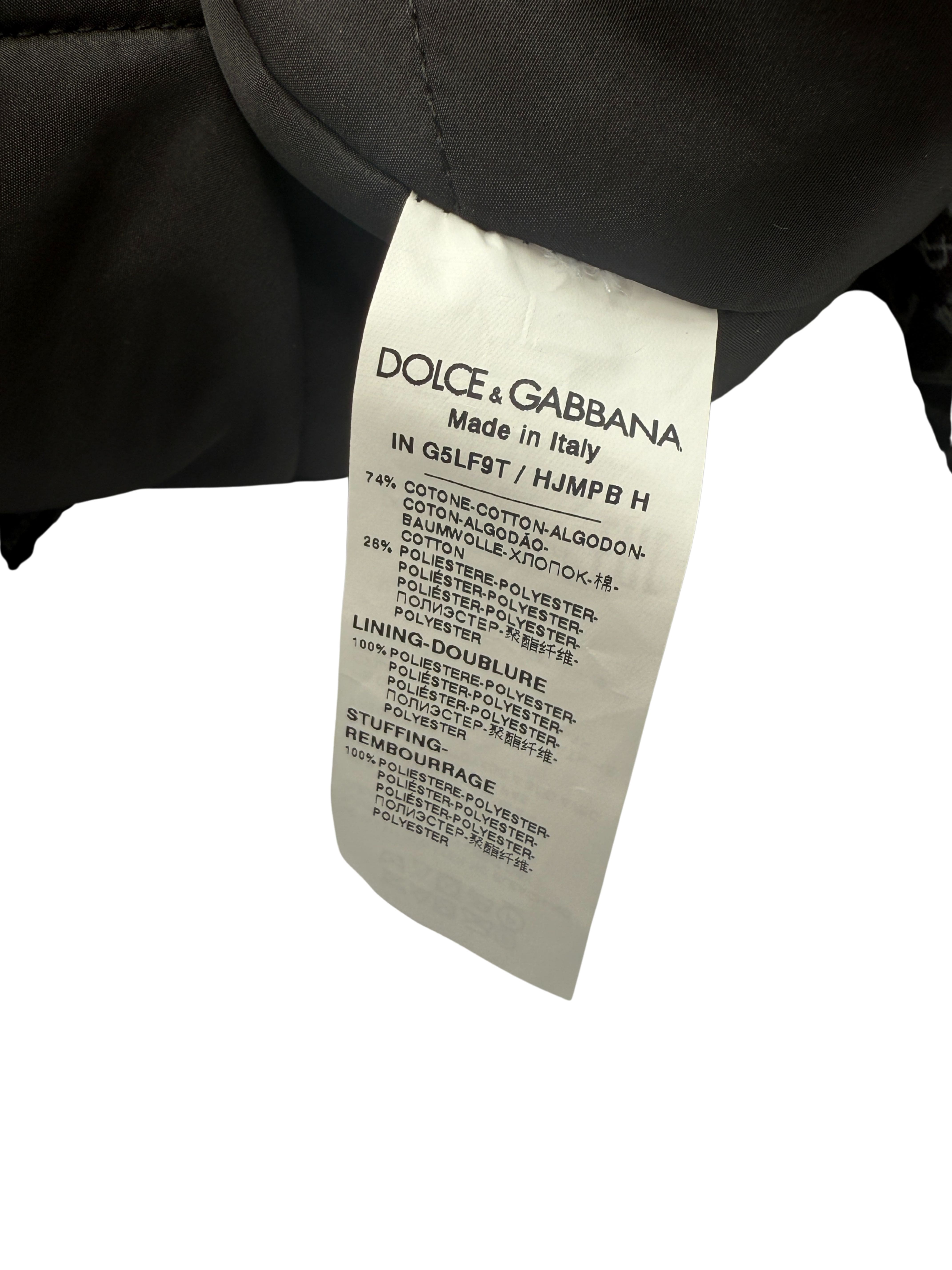 Dolce & Gabbana Monogram Logo Padded Overshirt - Black Dolce & Gabbana