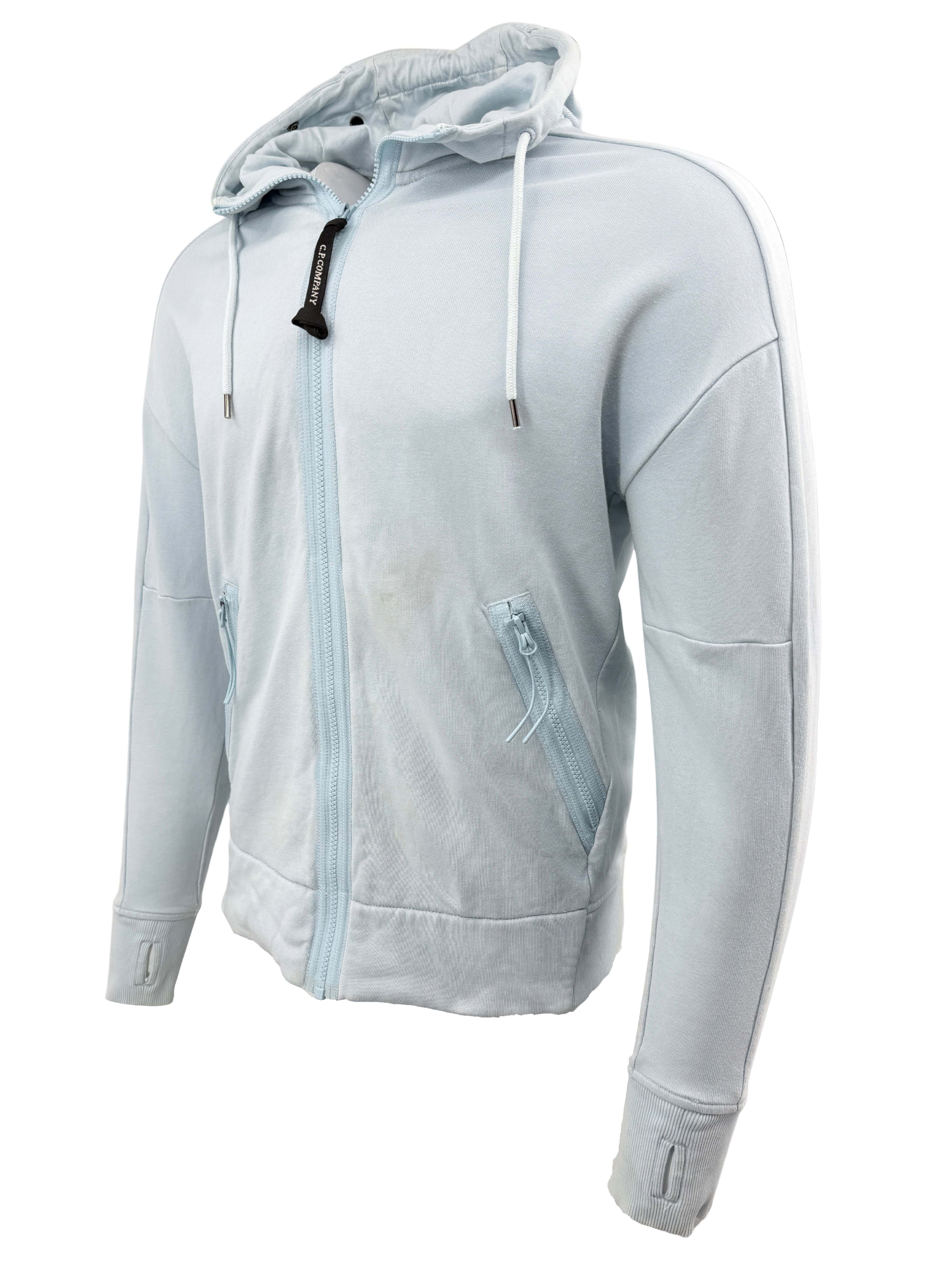 C.P. Company Men's Full-Zip Goggle Hoodie - Baby Blue C.P. Company