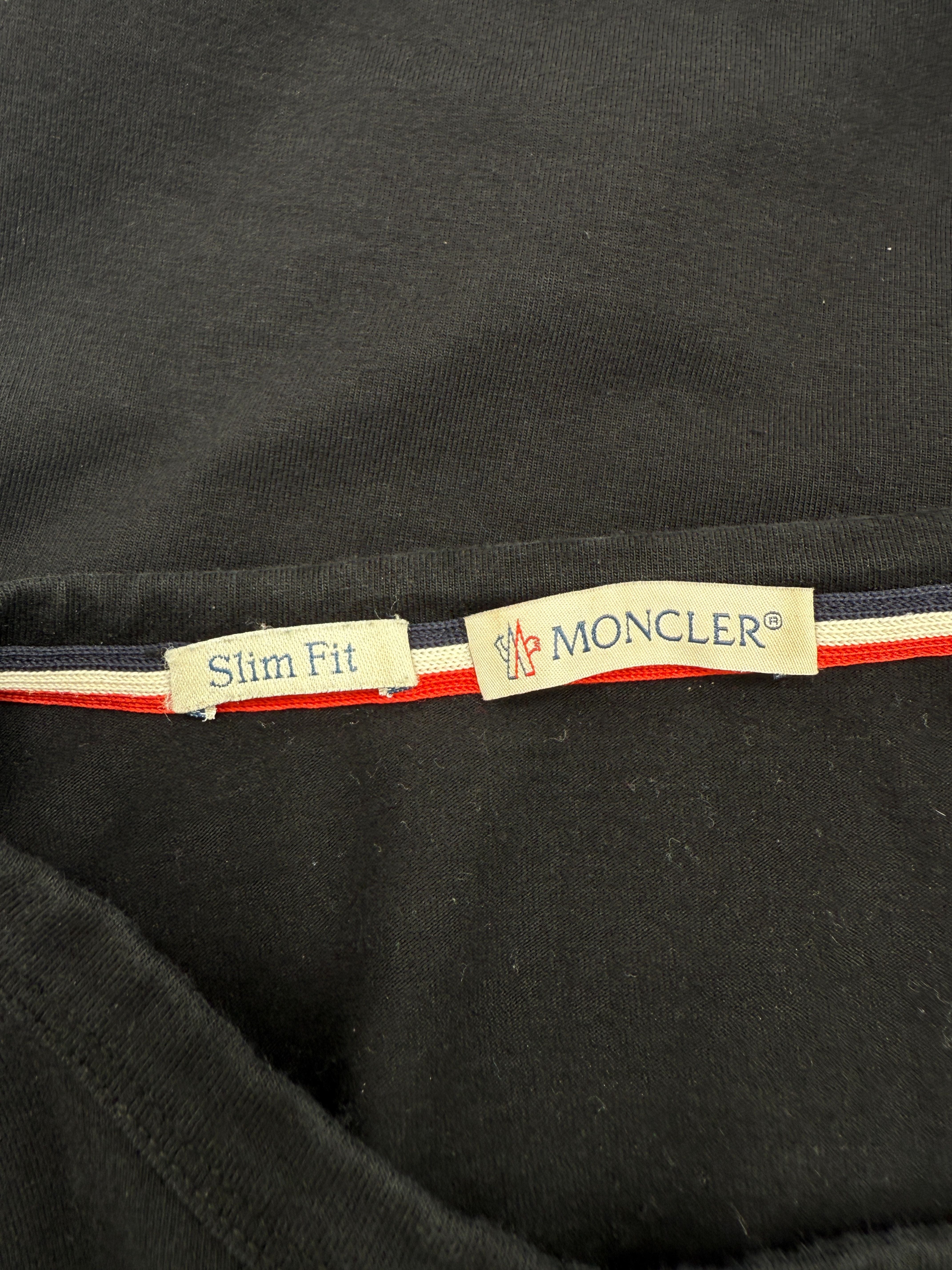 Moncler Tricolour-Trimmed Cotton T-Shirt - Black Moncler