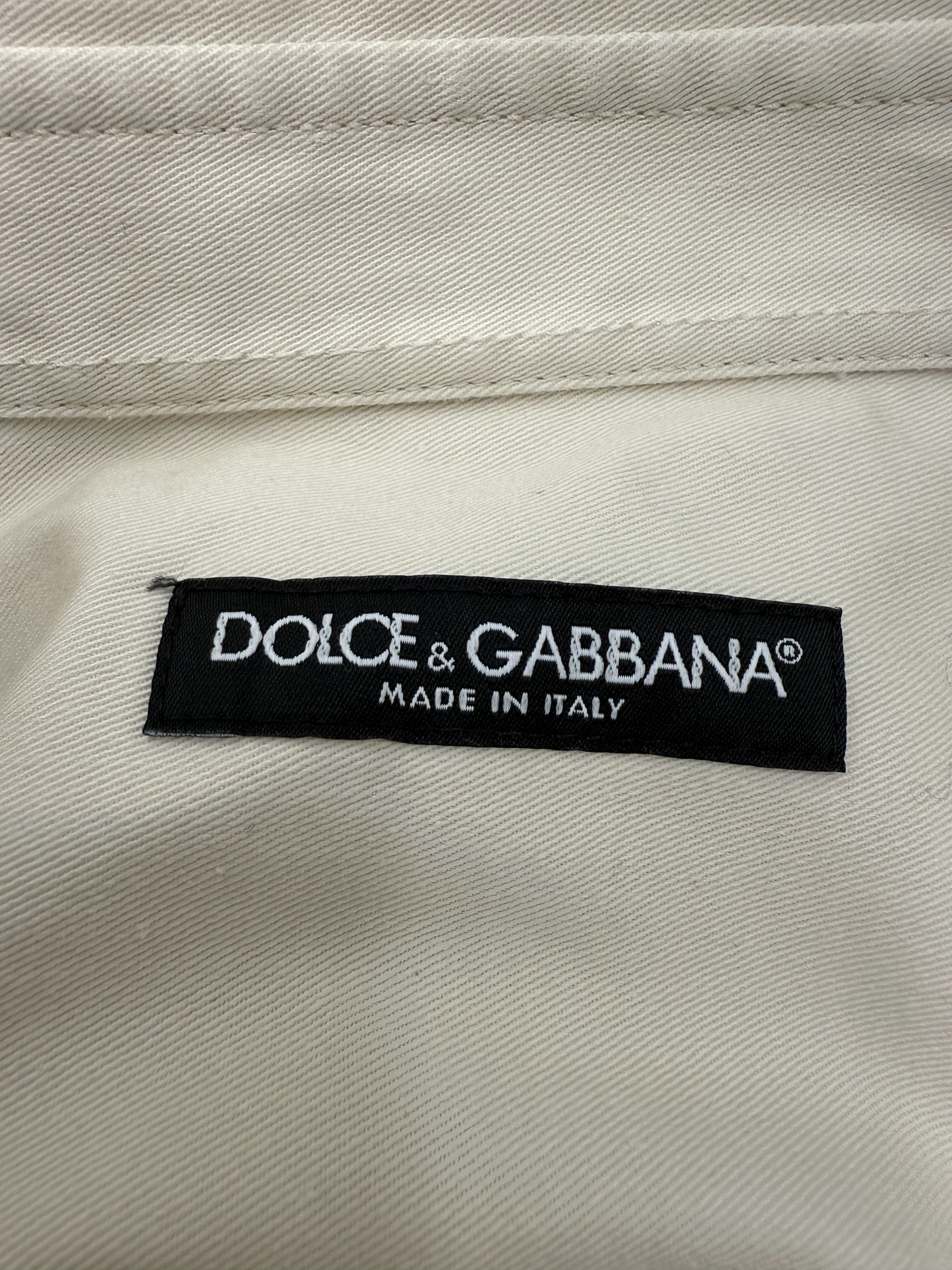 Dolce & Gabbana Cotton Shirt - Cream (Unused) Dolce & Gabbana