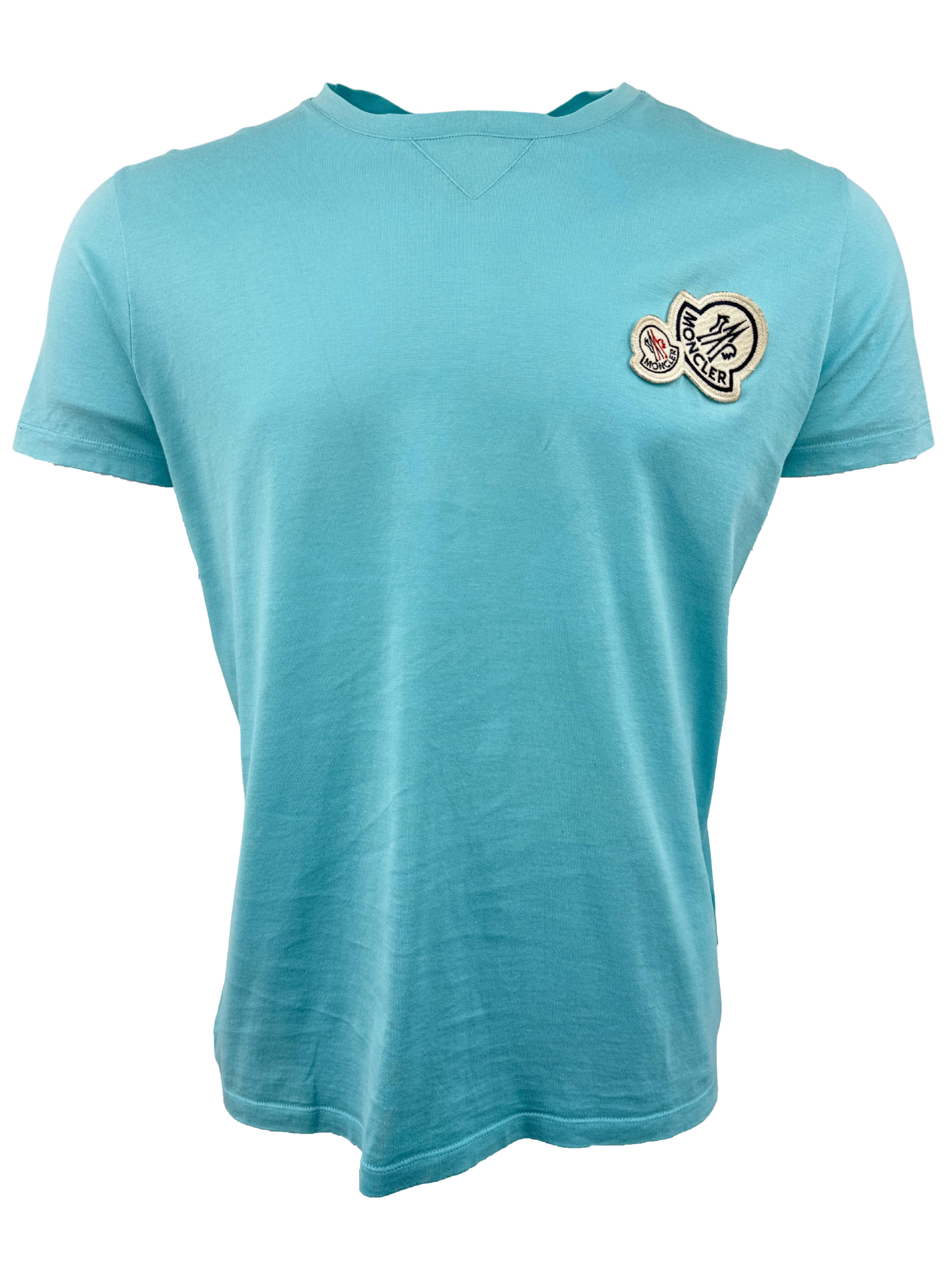 Moncler Multi Logo T-Shirt - Turquoise Moncler