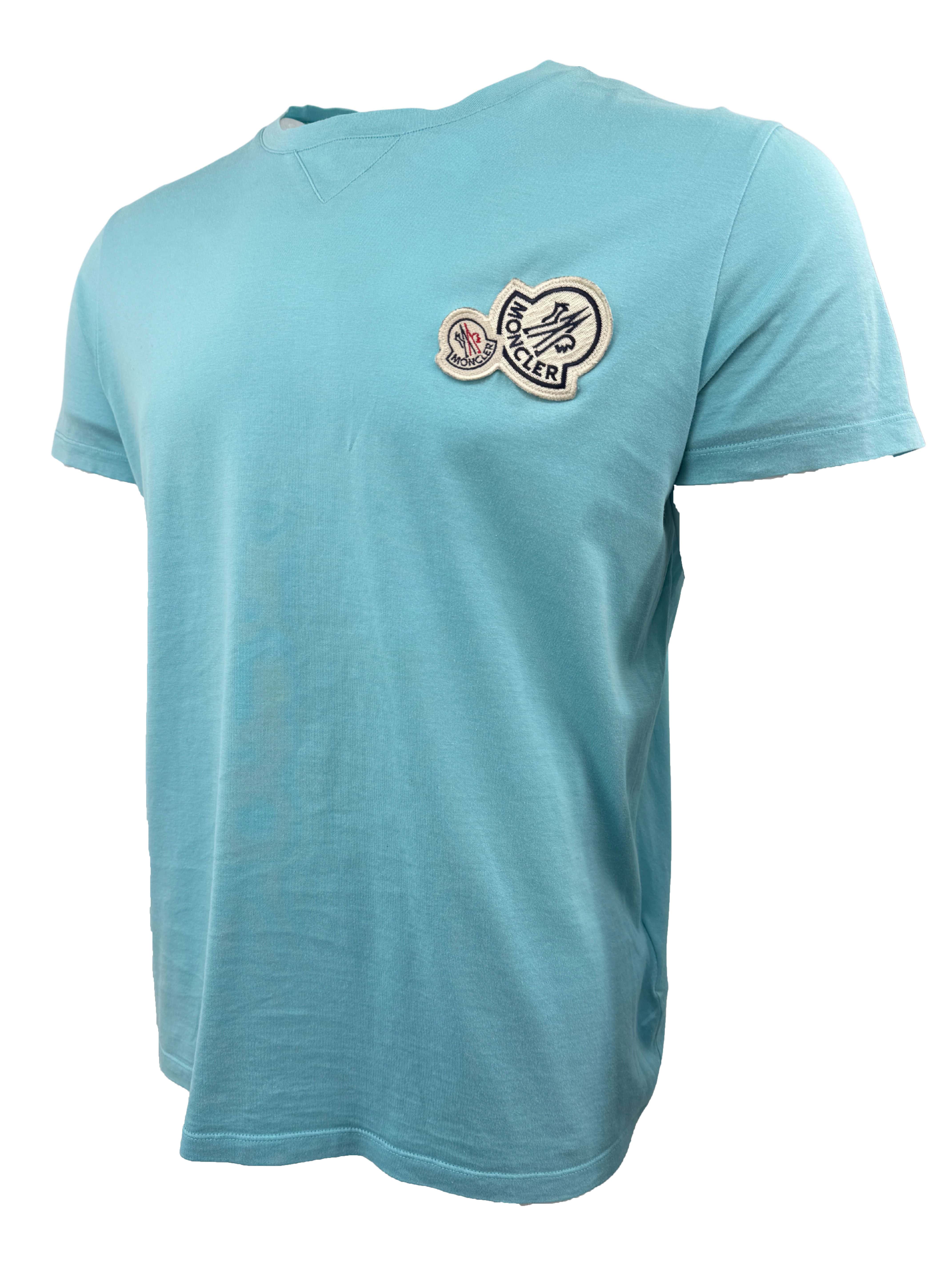 Moncler Multi Logo T-Shirt - Turquoise Moncler