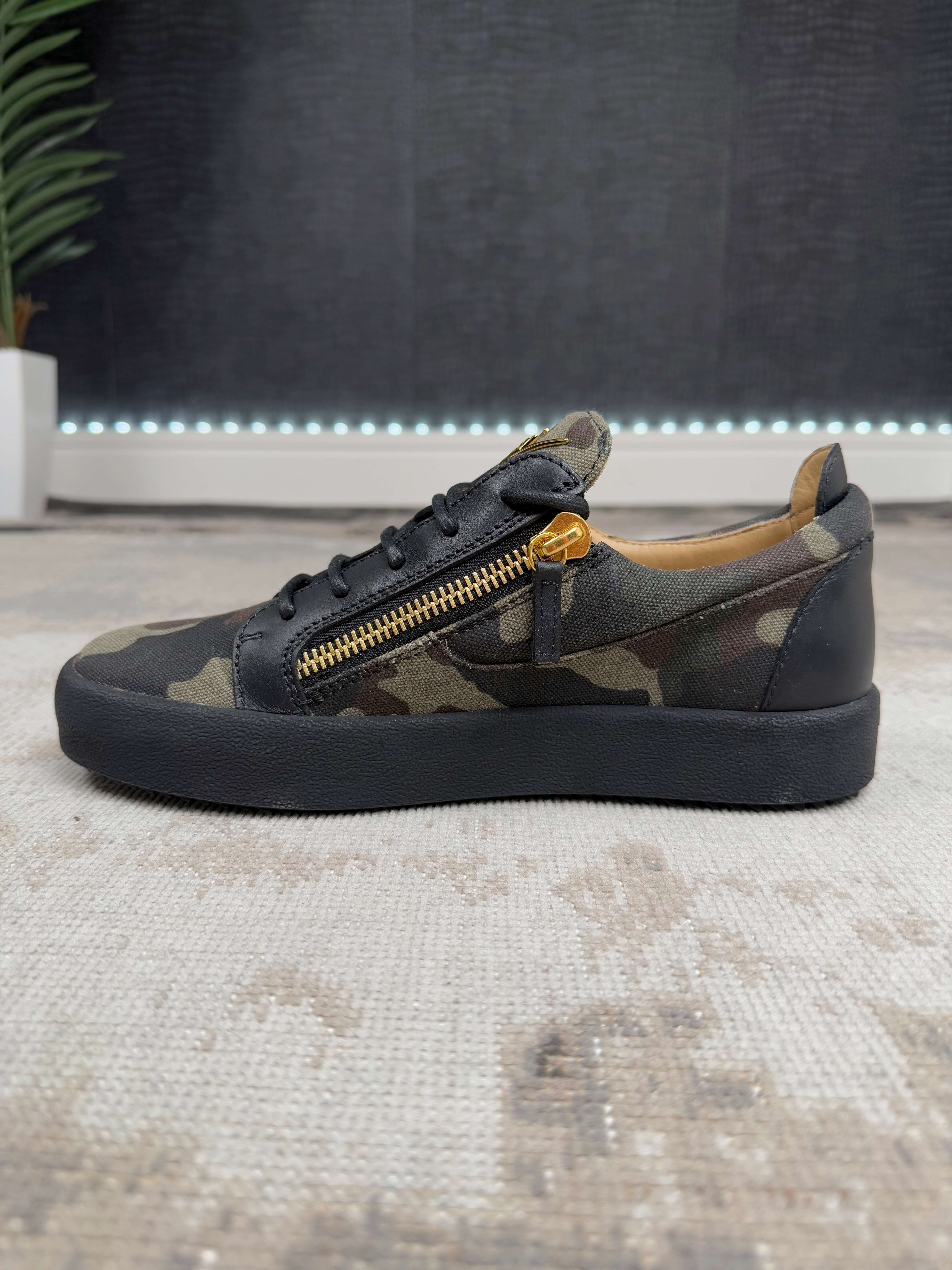 Giuseppe Zanotti Camo Canvas Trainer - Camo Green Giuseppe Zanotti