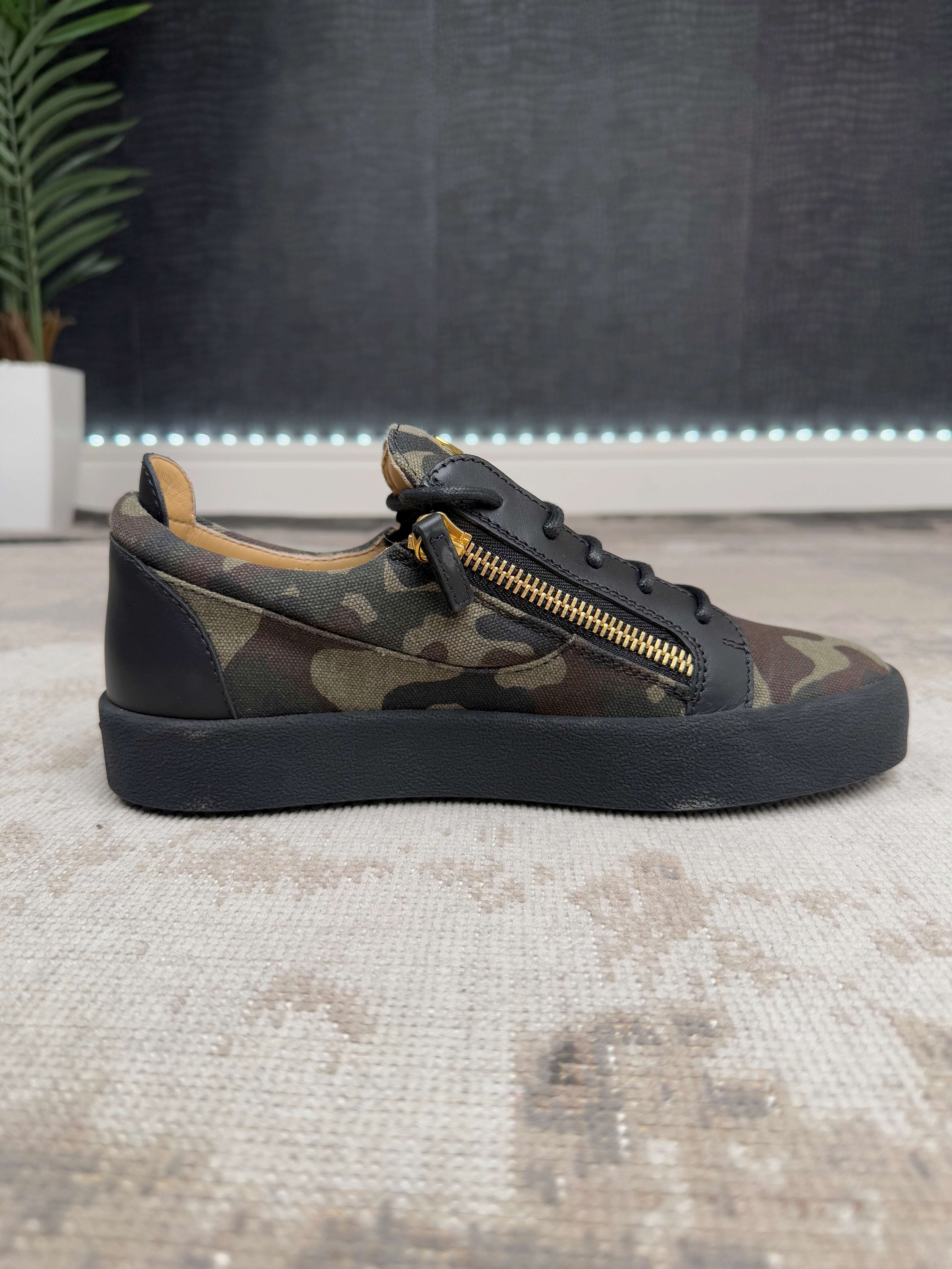 Giuseppe Zanotti Camo Canvas Trainer - Camo Green Giuseppe Zanotti