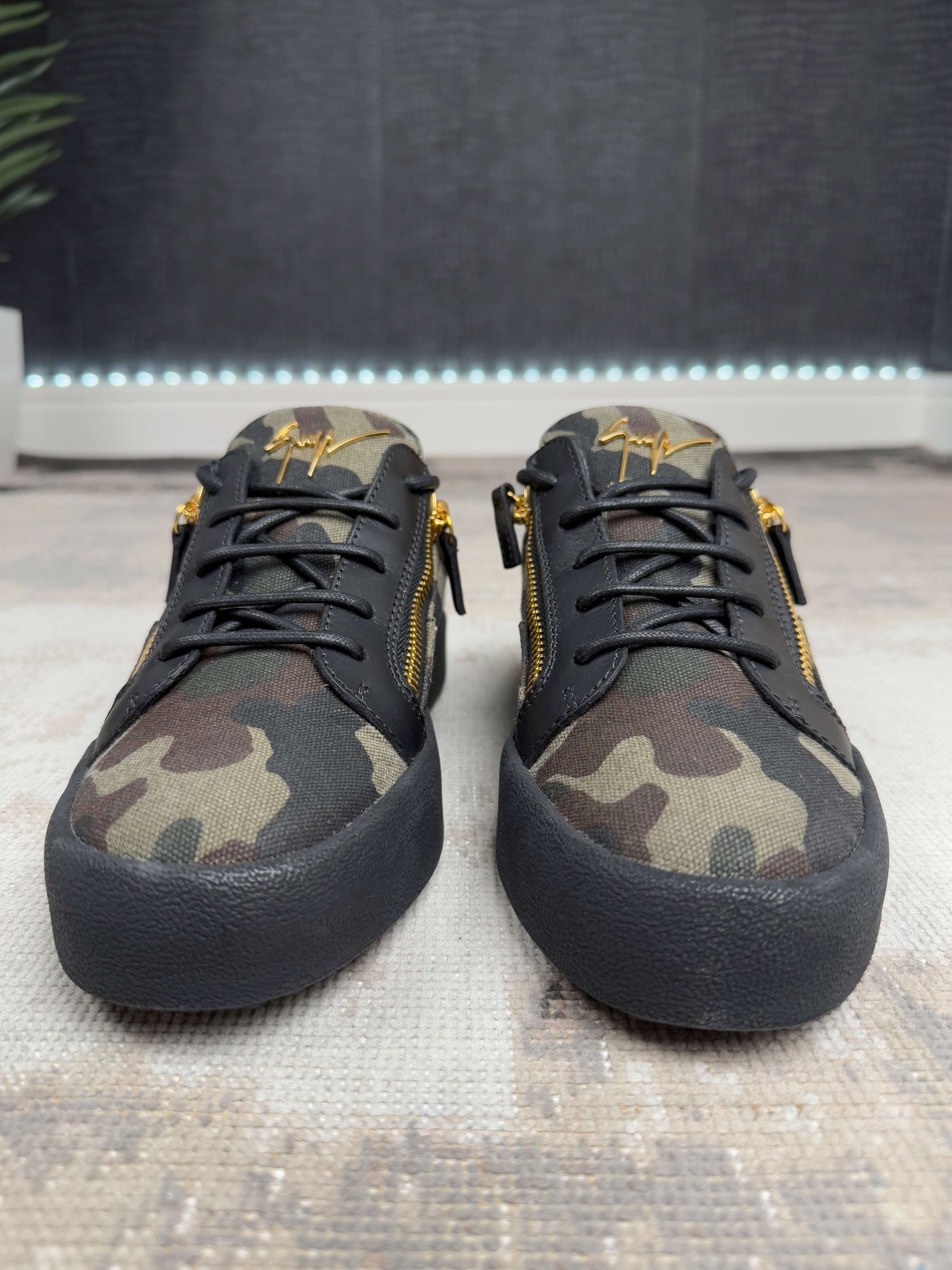 Giuseppe Zanotti Camo Canvas Trainer - Camo Green Giuseppe Zanotti