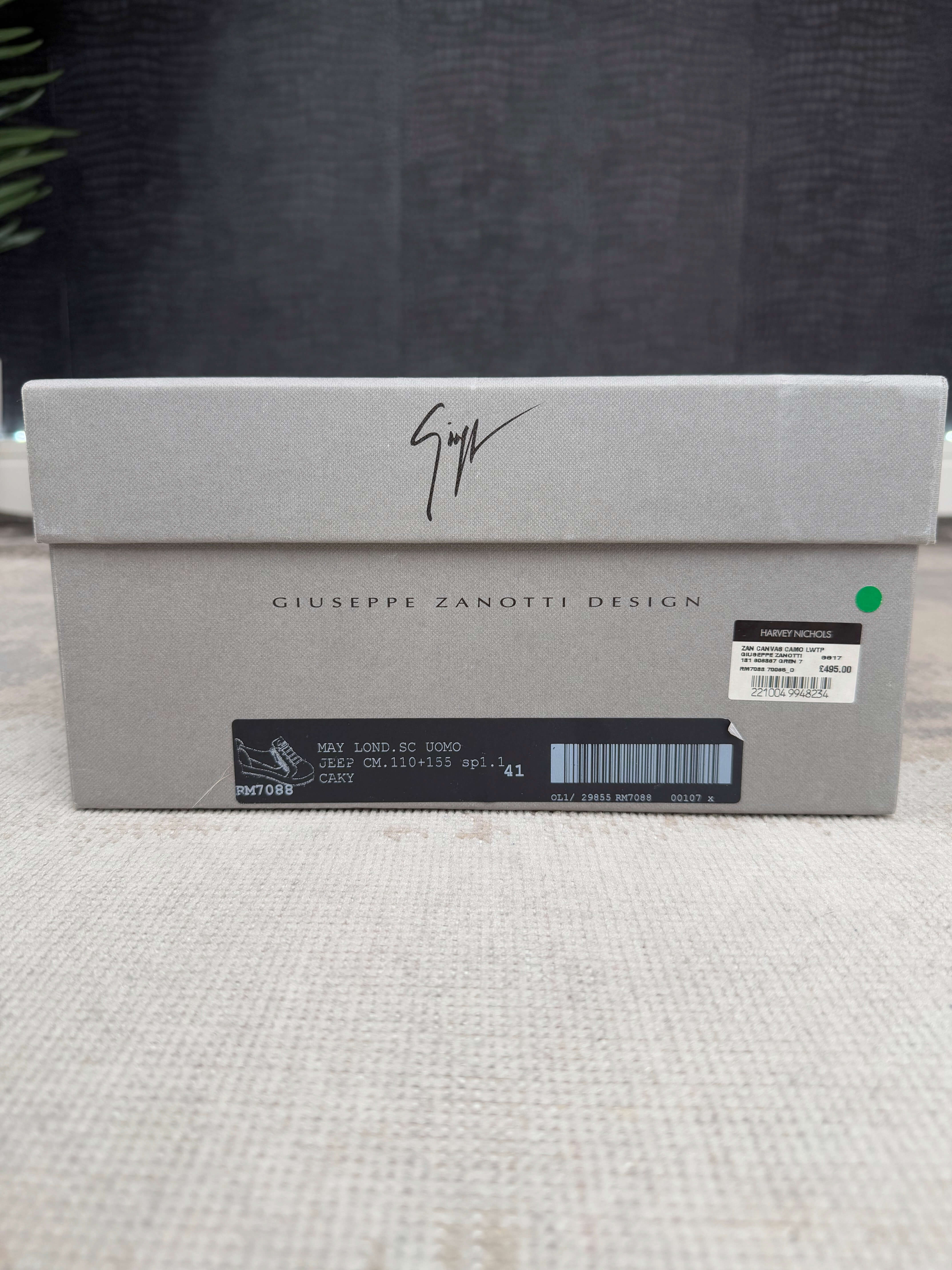 Giuseppe Zanotti Camo Canvas Trainer - Camo Green Giuseppe Zanotti