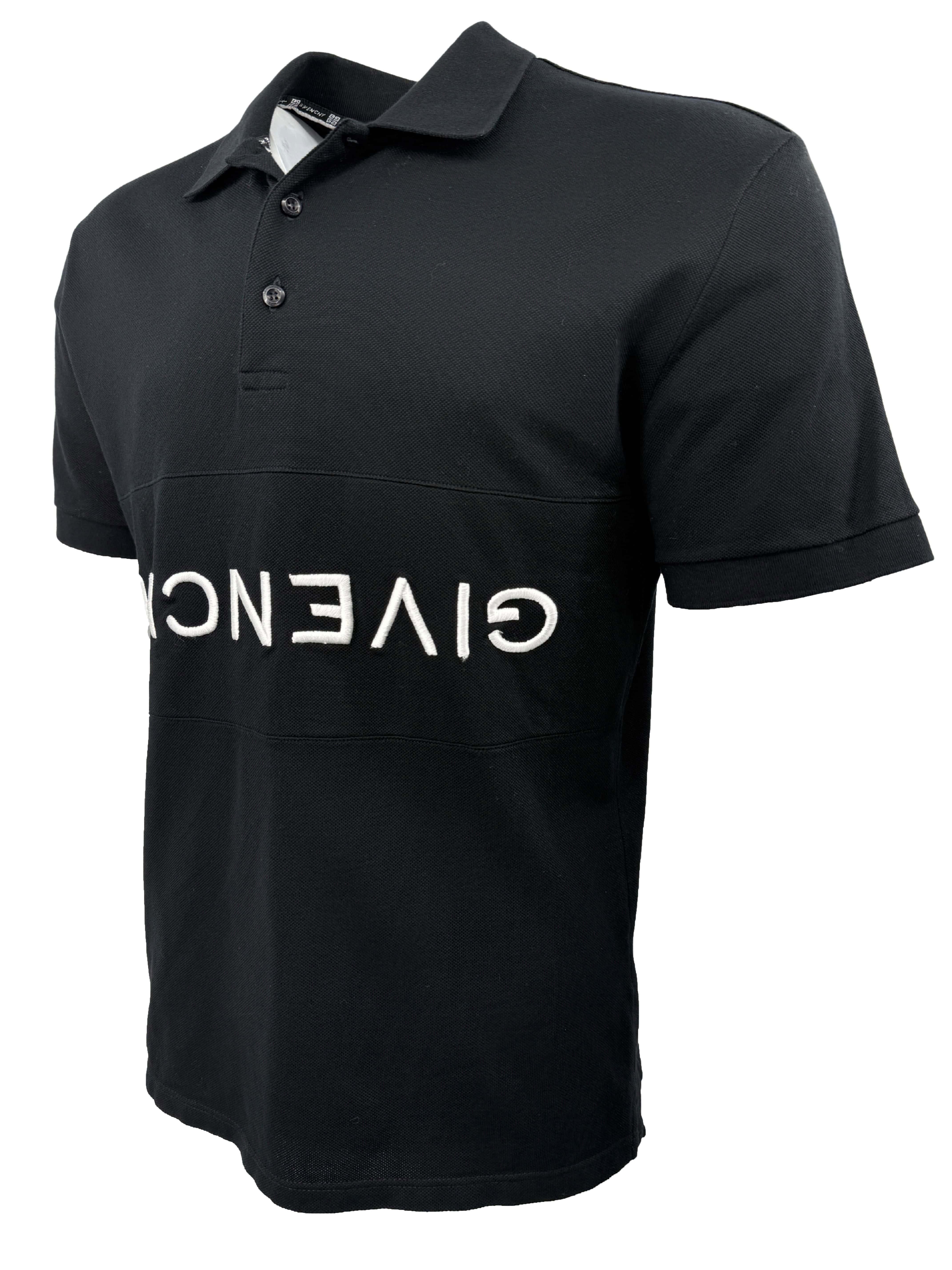 Givenchy Reverse Logo Polo Shirt - Black Givency