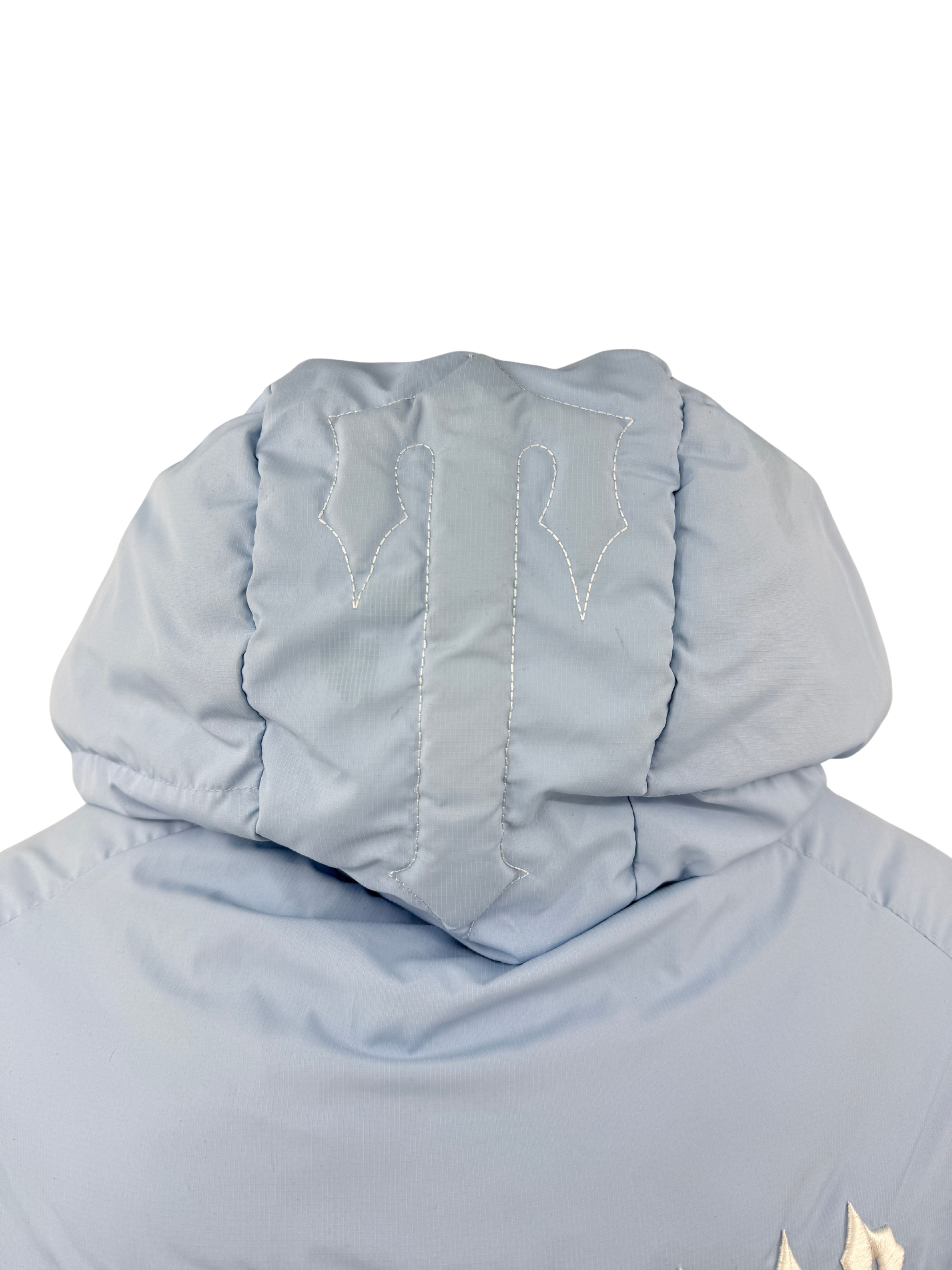 Trapstar Decoded Hooded Puffer Jacket - Light Blue Trapstar