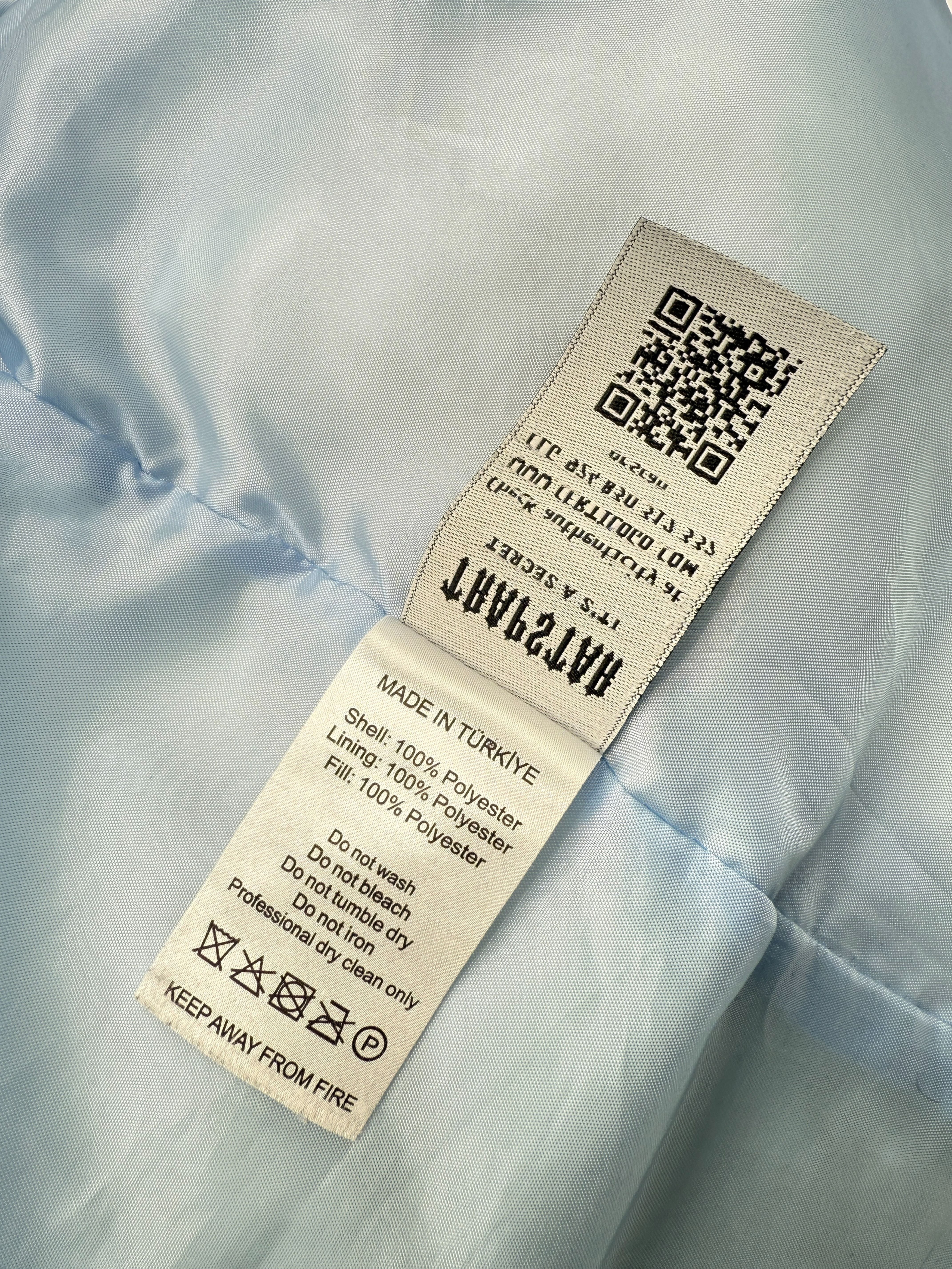 Trapstar Decoded Hooded Puffer Jacket - Light Blue Trapstar