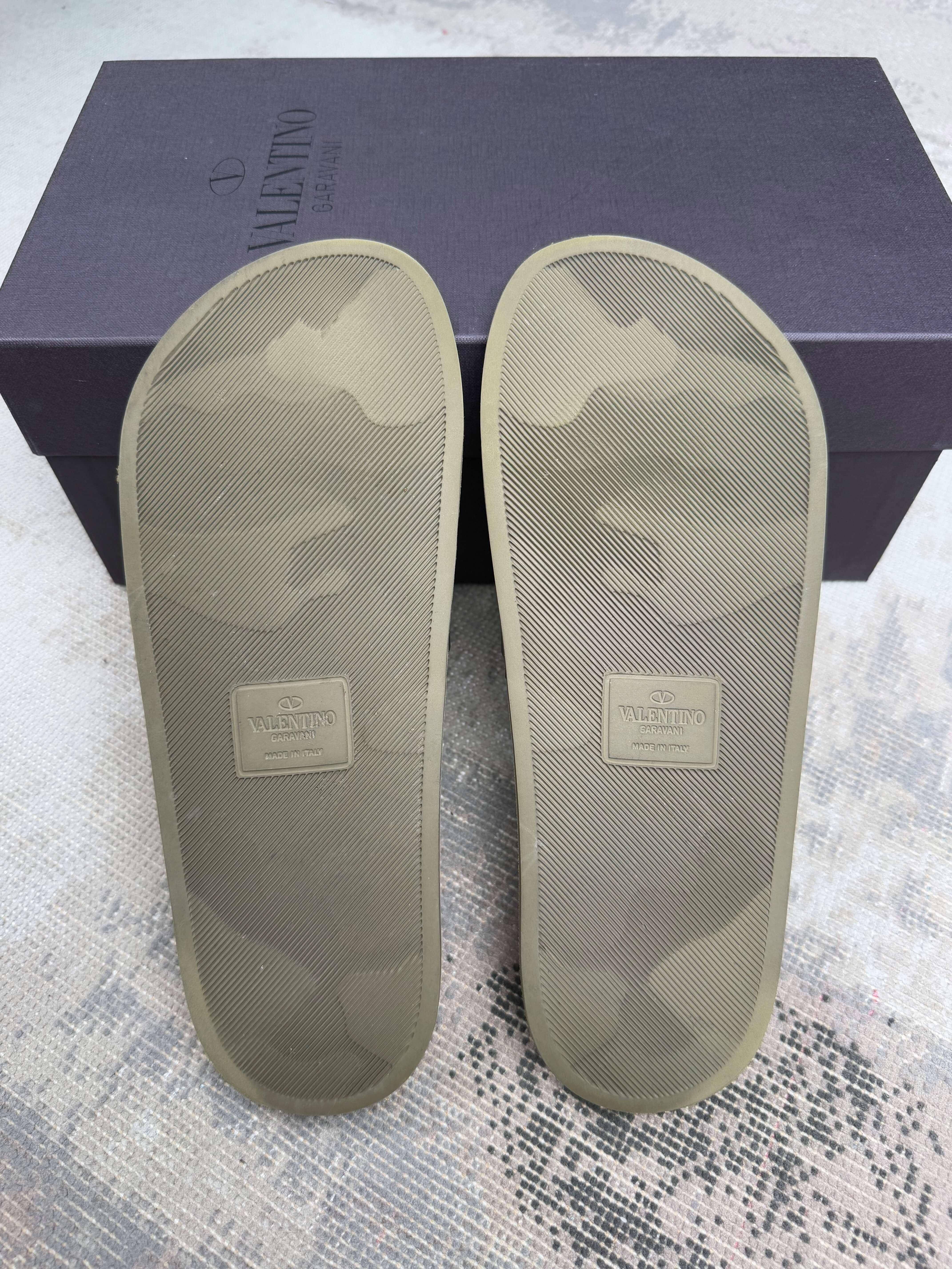 Valentino Camo Rubber Slider - Camo Green Valentino