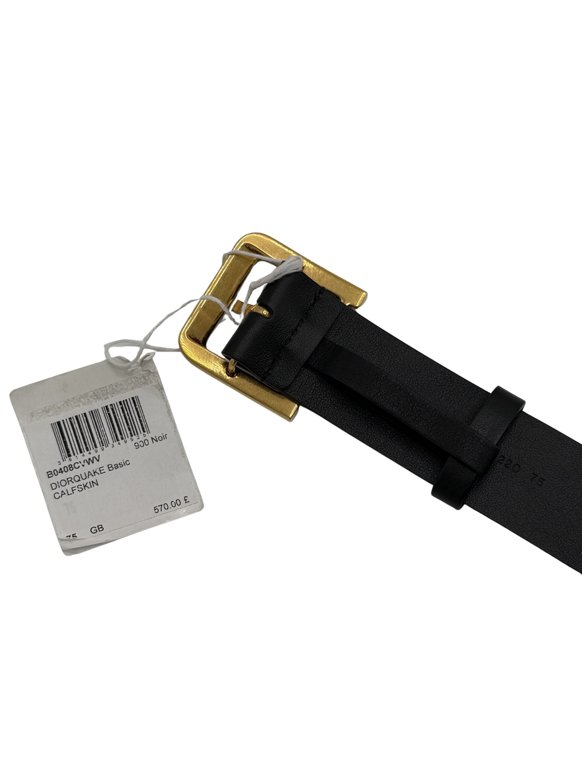Dior Diorquake Basic Calfskin Belt - Black Dior
