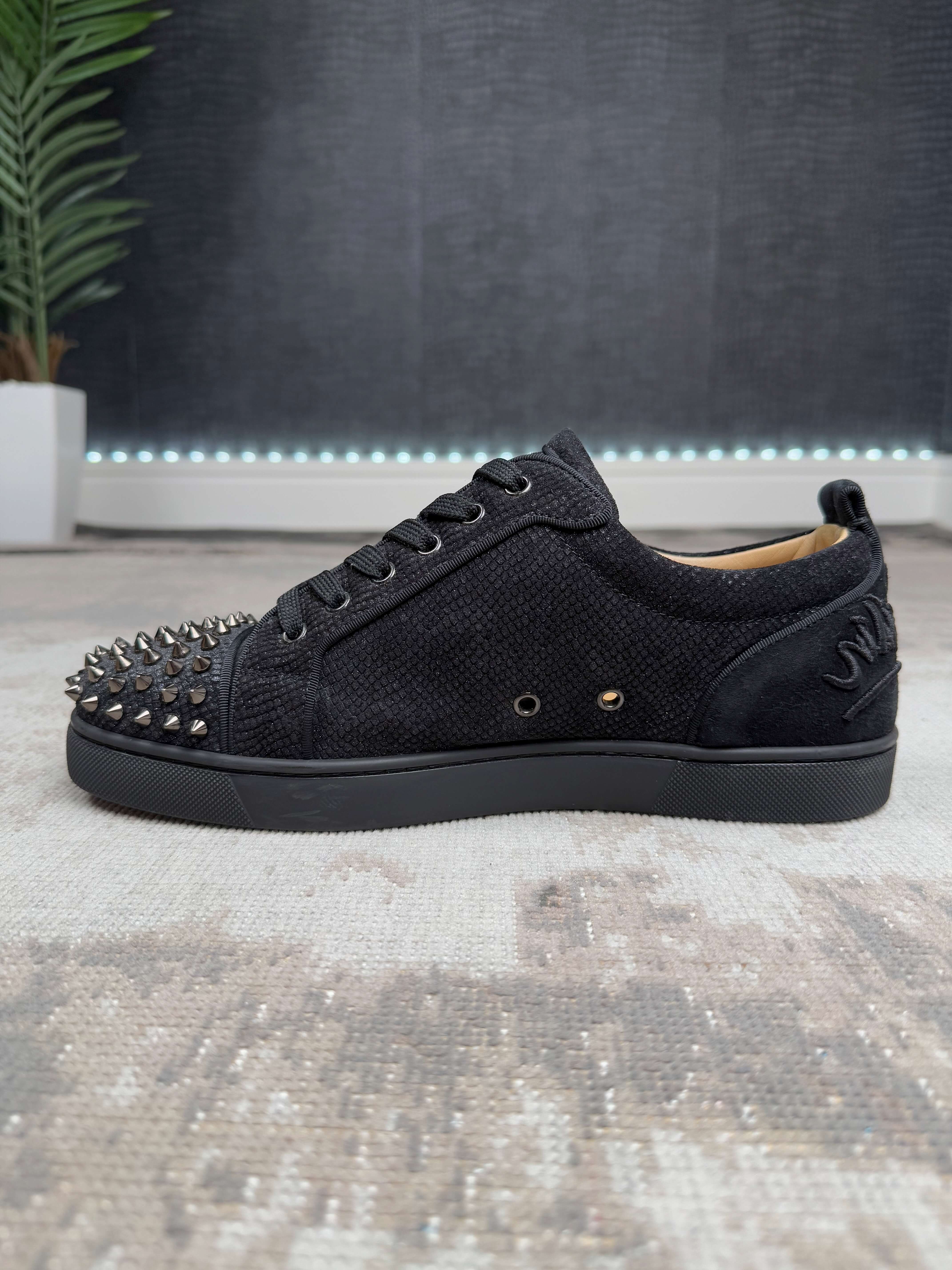 Christian Louboutin Fun Louis Junior Spikes Trainer - Black Christian Louboutin