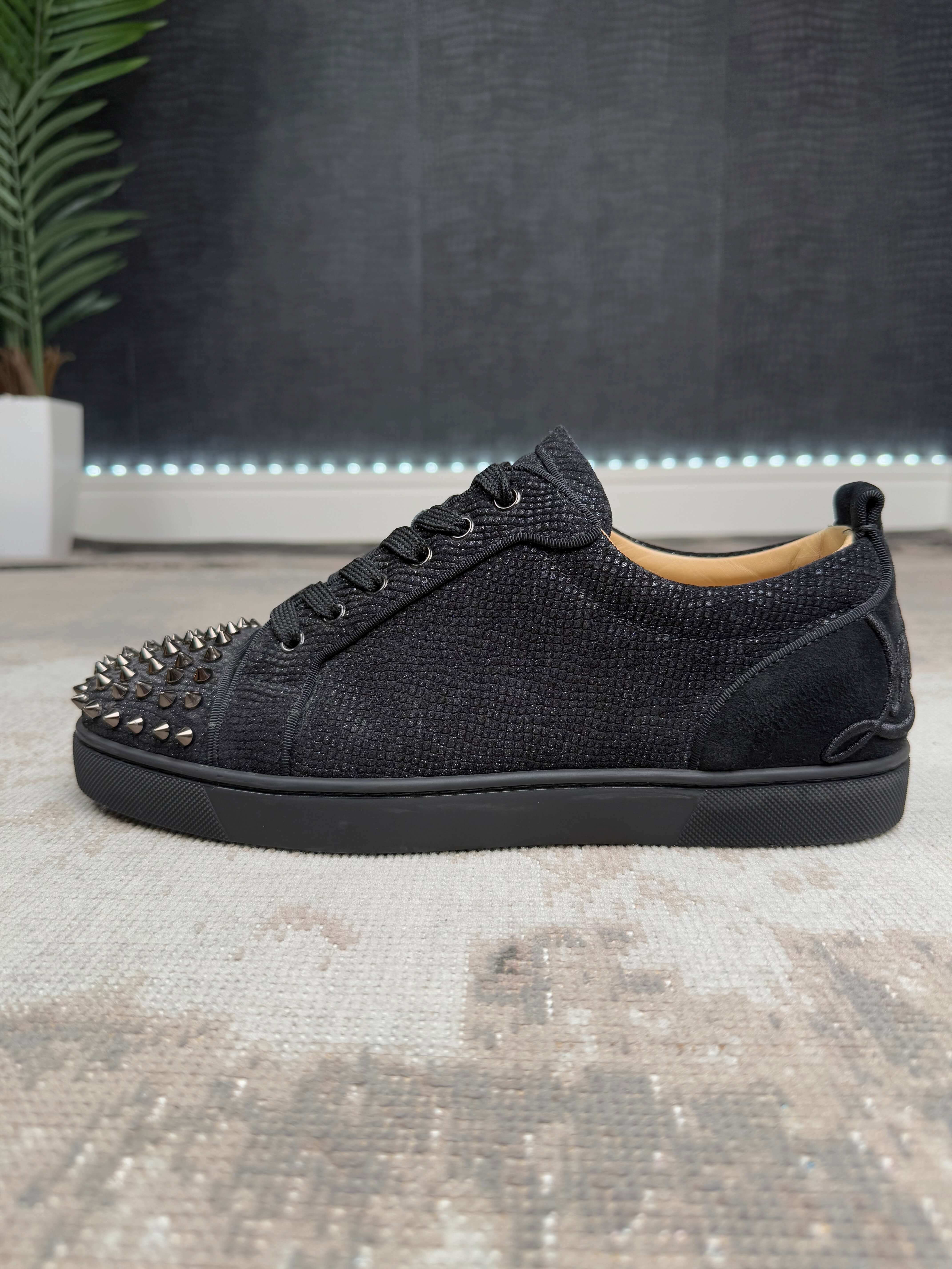 Christian Louboutin Fun Louis Junior Spikes Trainer - Black Christian Louboutin