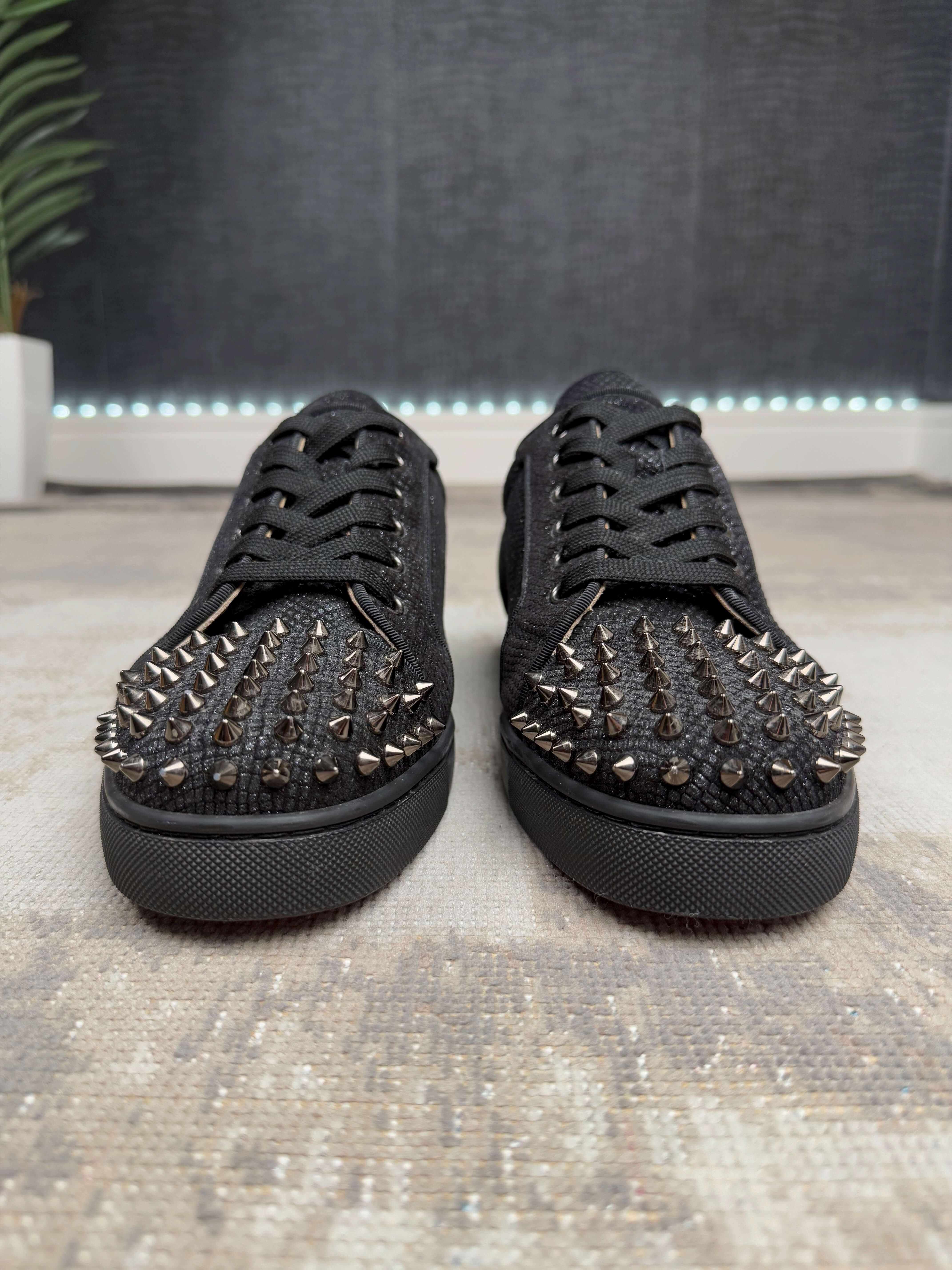 Christian Louboutin Fun Louis Junior Spikes Trainer - Black Christian Louboutin
