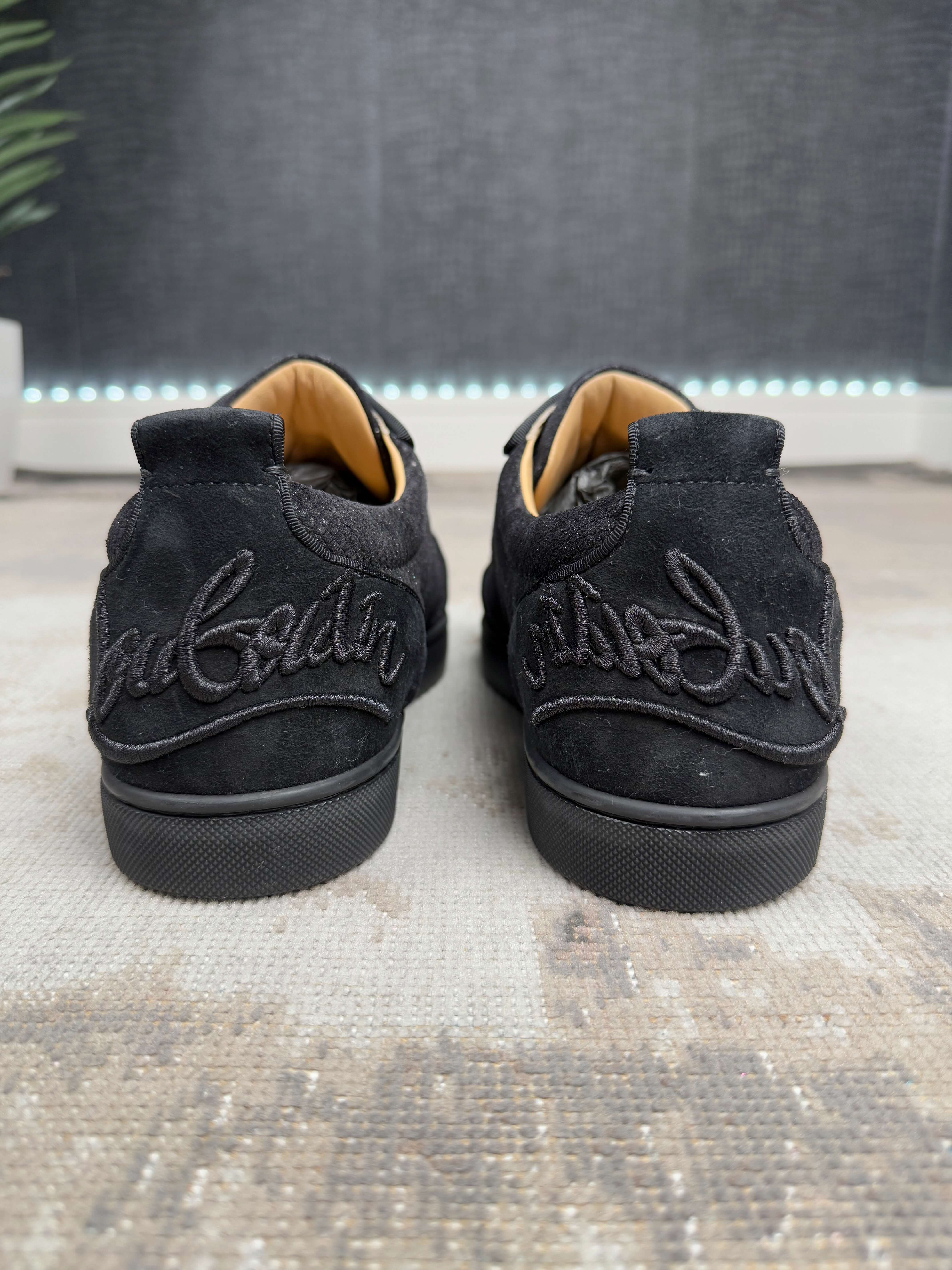 Christian Louboutin Fun Louis Junior Spikes Trainer - Black Christian Louboutin